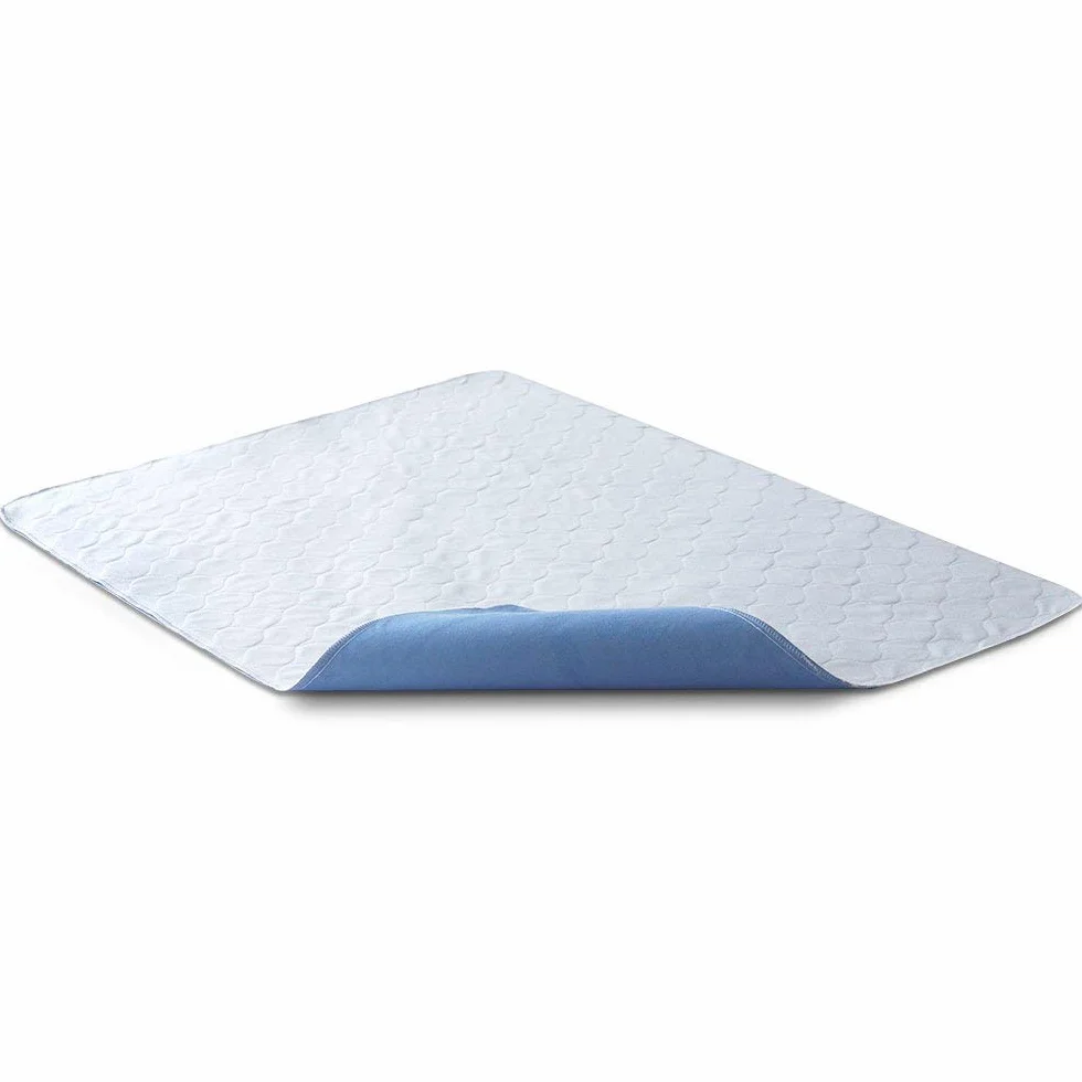 Bedecor Traverse Letto Anziani Lavabili 86x132 cm Impermeabile Assorbente 4 Strati Telo Letto Singolo Matrimoniale Blu