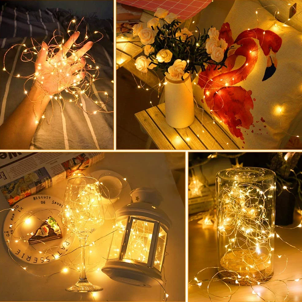 MUMUMUXI - Confezione da 32 luci LED da 3 m, Warm White