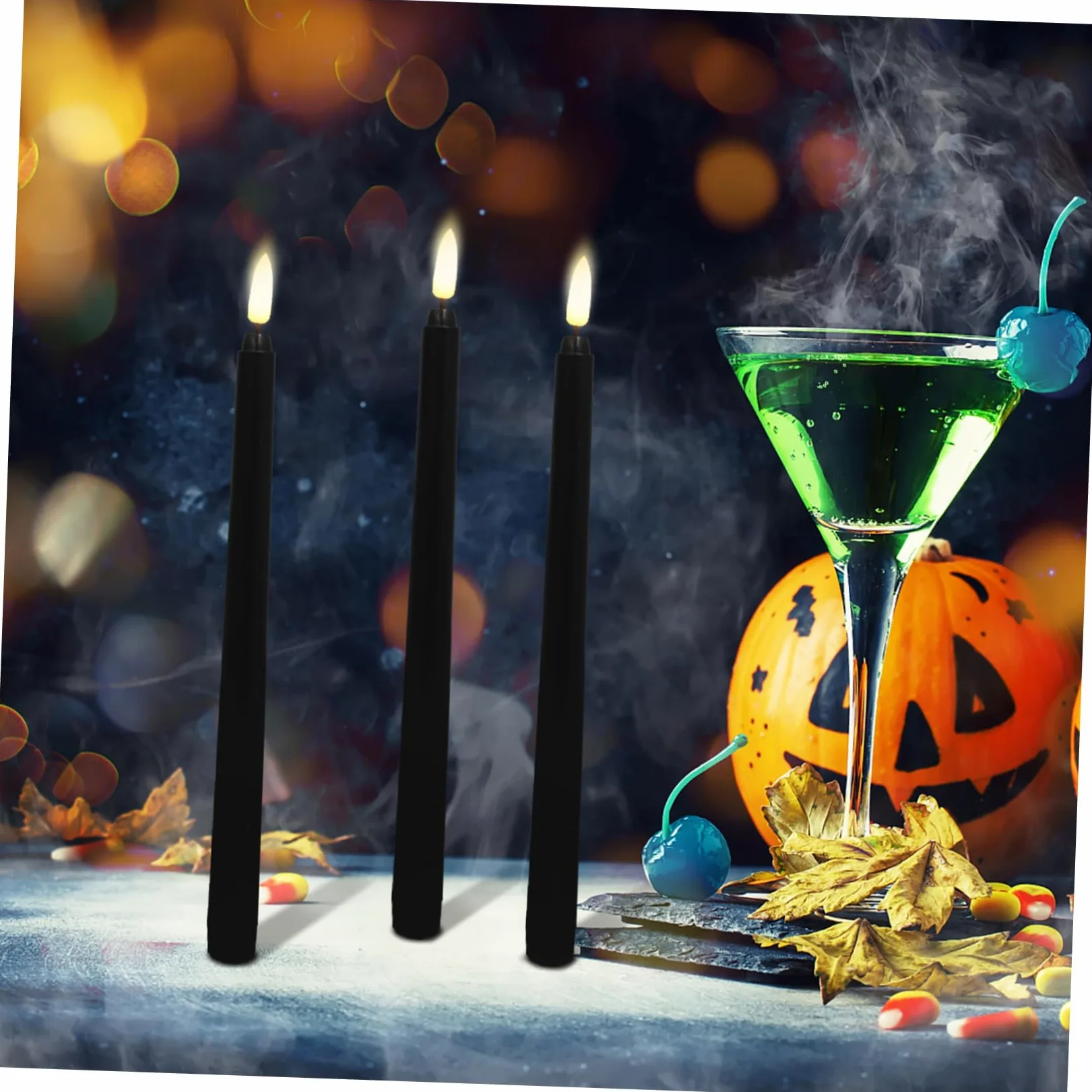 LED Nere Sicuro senza Fuoco 6 Pezzi senza Fiamma in per Halloween in Luci Decorative Design Elettronico per e Casa