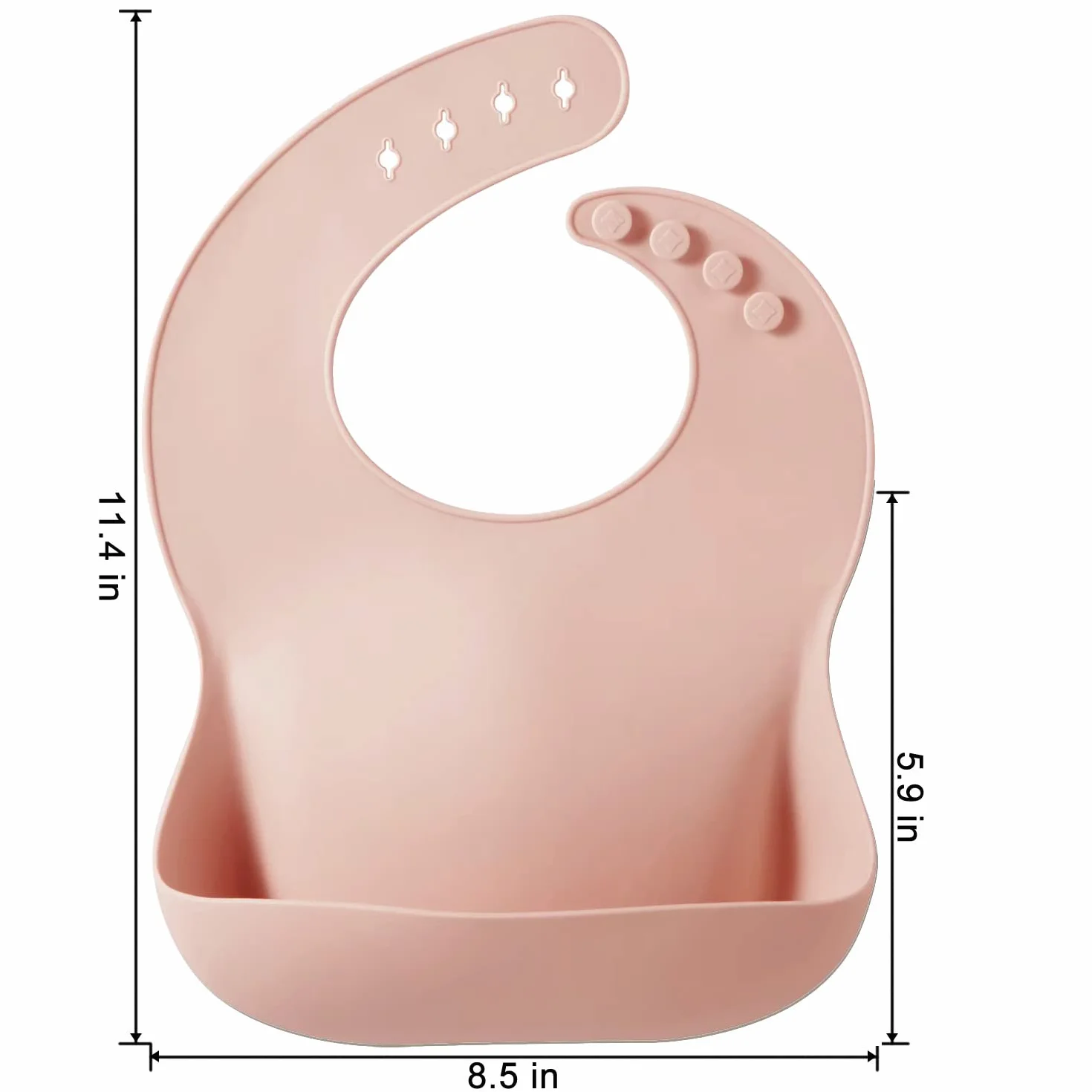 PandaEar Set di 3 Bavaglini in Silicone per Bambini, Senza BPA, Impermeabili e Regolabili con Tasca Raccogli-Food