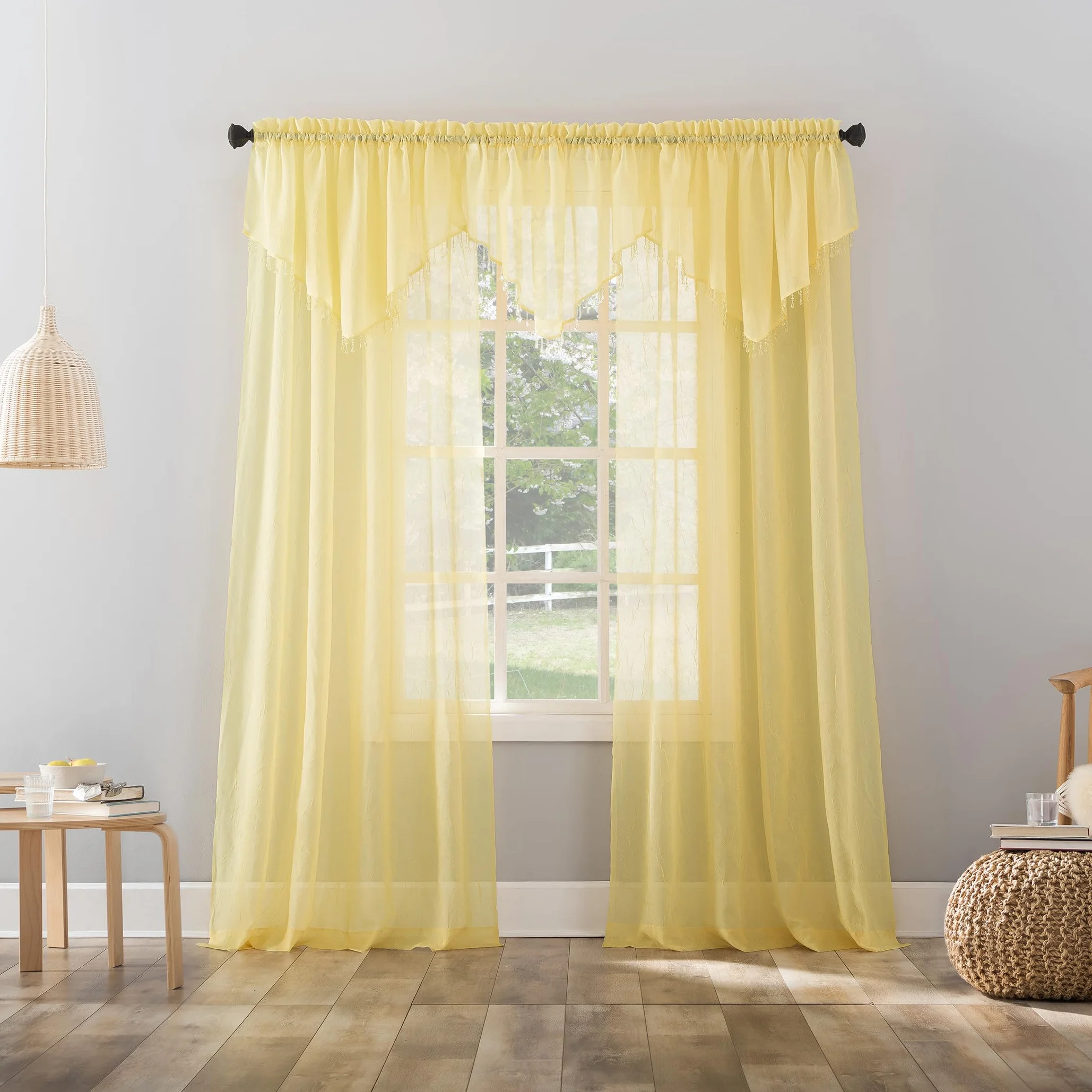 Erica Bastone per Tende in Voile 129.5 x 241.3 cm Giallo