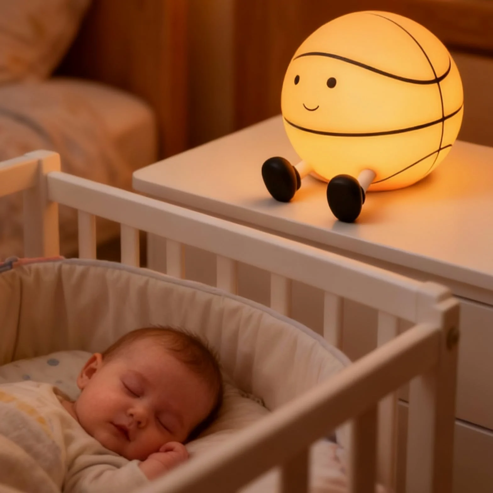 CECOMBINE Lampada da basket per bambini, luce notturna ricaricabile, con timer, per compleanno, Natale, per bambini, donne, adolescenti