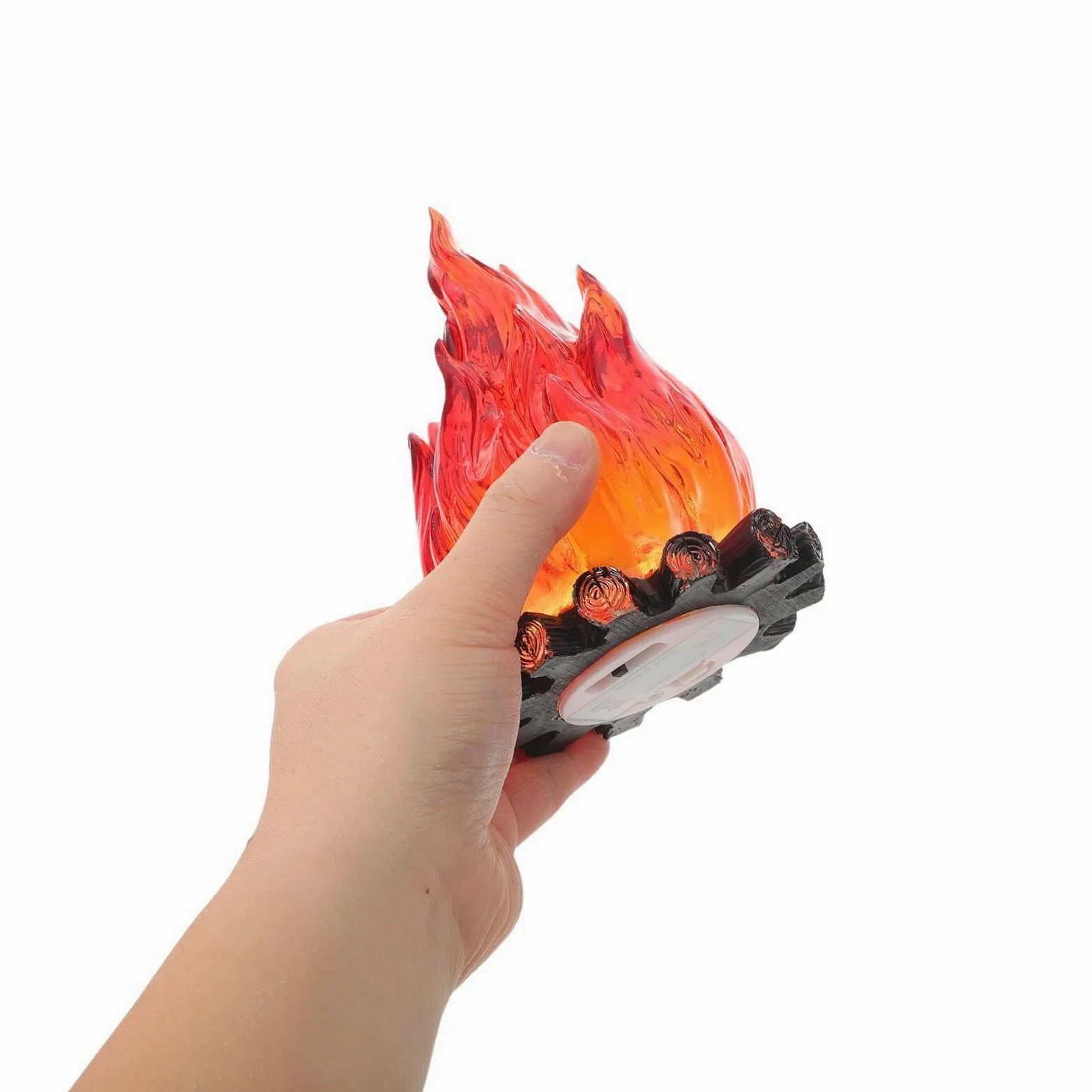 Luce Notturna per Falò LED con Effetto Fiamma Artificiale Lampada Decorativa per Fuoco Finto Luce da Campeggio Portatile per Esterni per Decorazioni Festive Interne ed Esterne