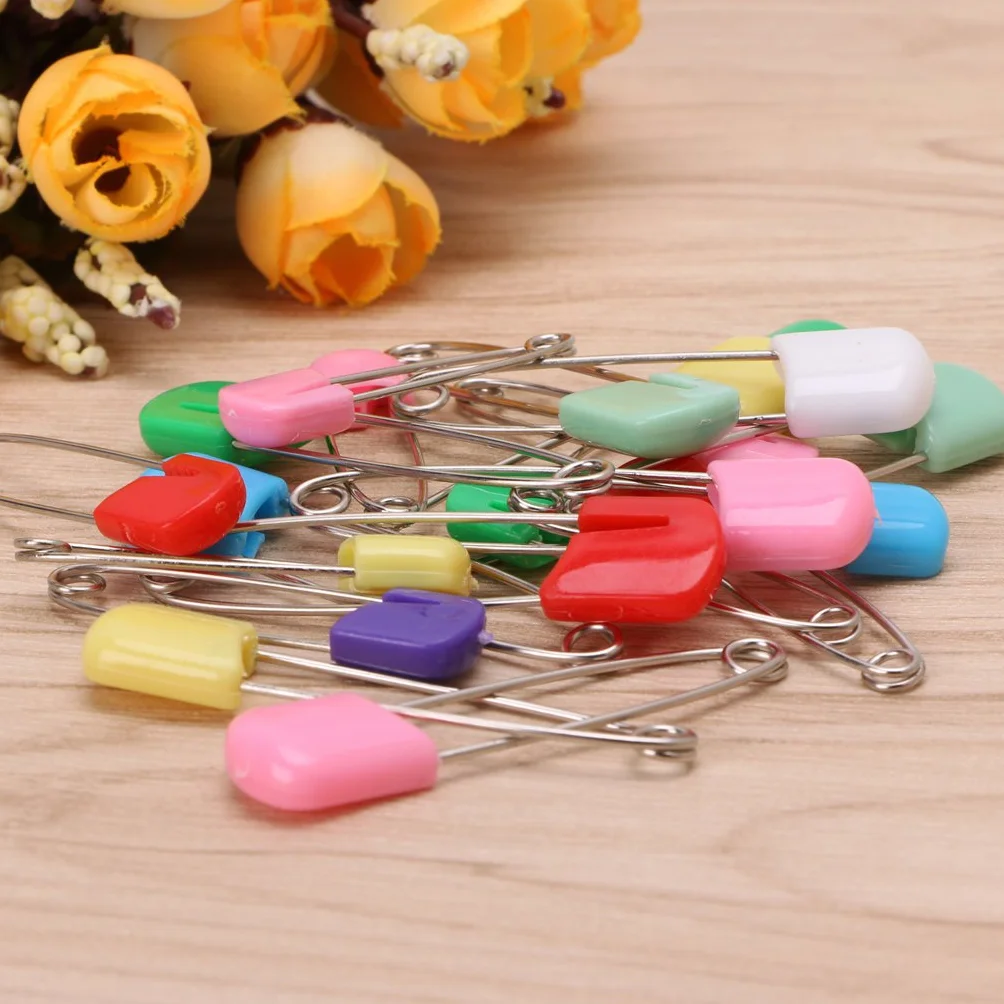 Bambino Neonato Pannolino Spille di Blocco Sicurezza Colorate 7,6 cm 20szt