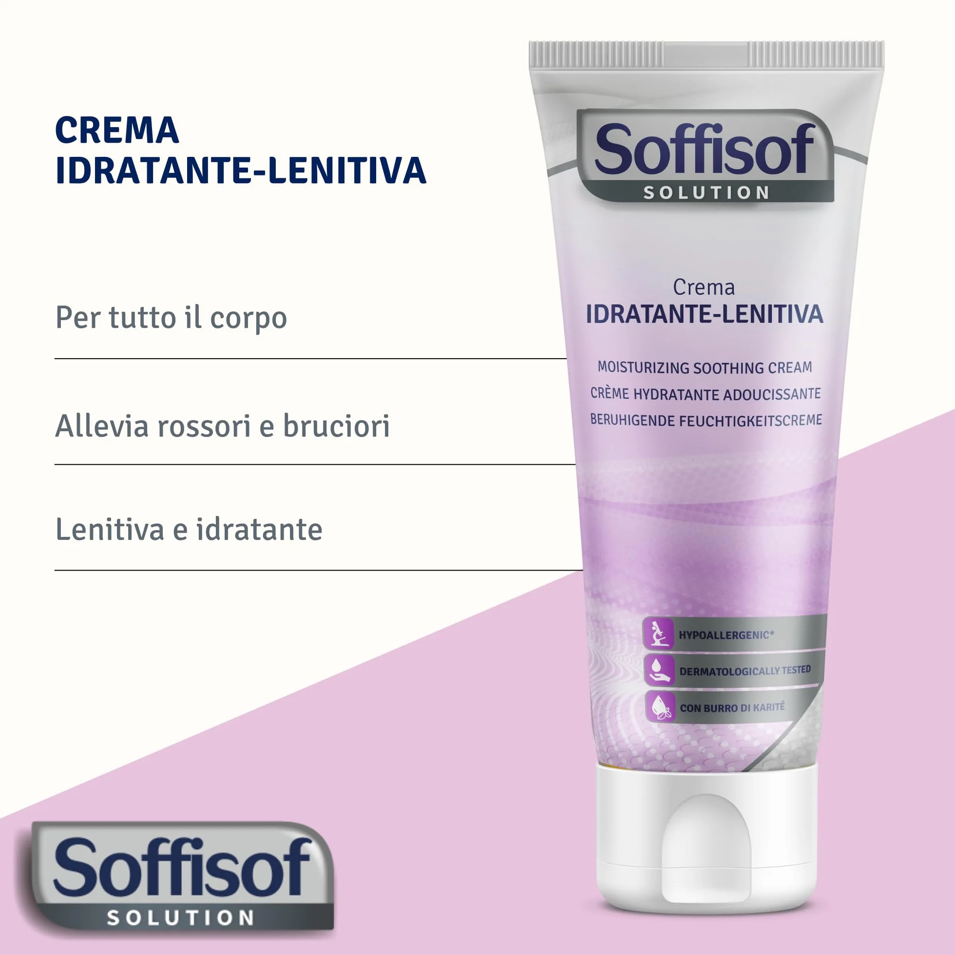 Soffisof Crema Idratante Lenitiva 200ml Pasta Barriera Urea Lenisce Bruciori Rossori