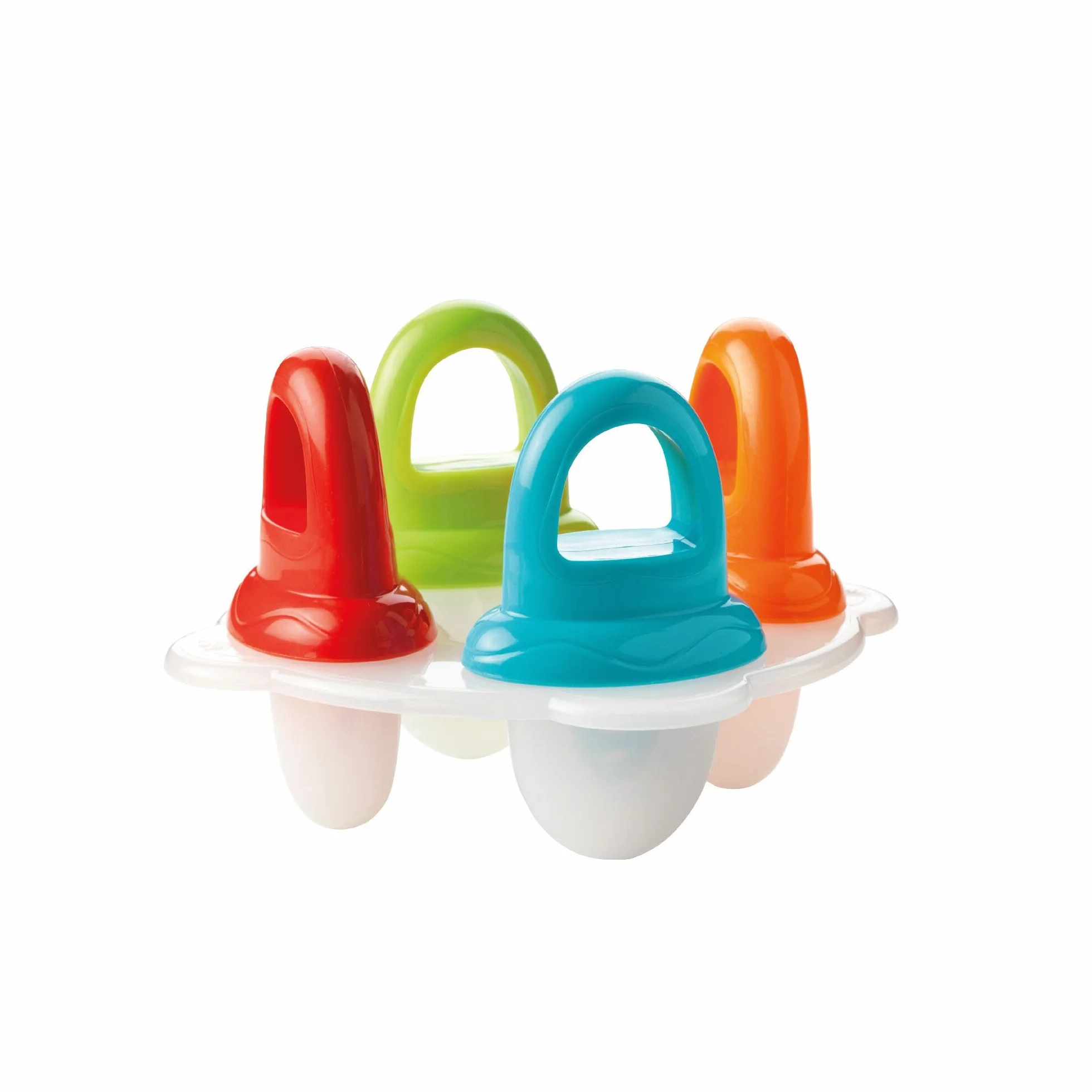 Nuby Polipropilene 4 Stampi per Ghiaccioli e Gelati Riutilizzabili per Bambini 6+ Mesi Multicolore
