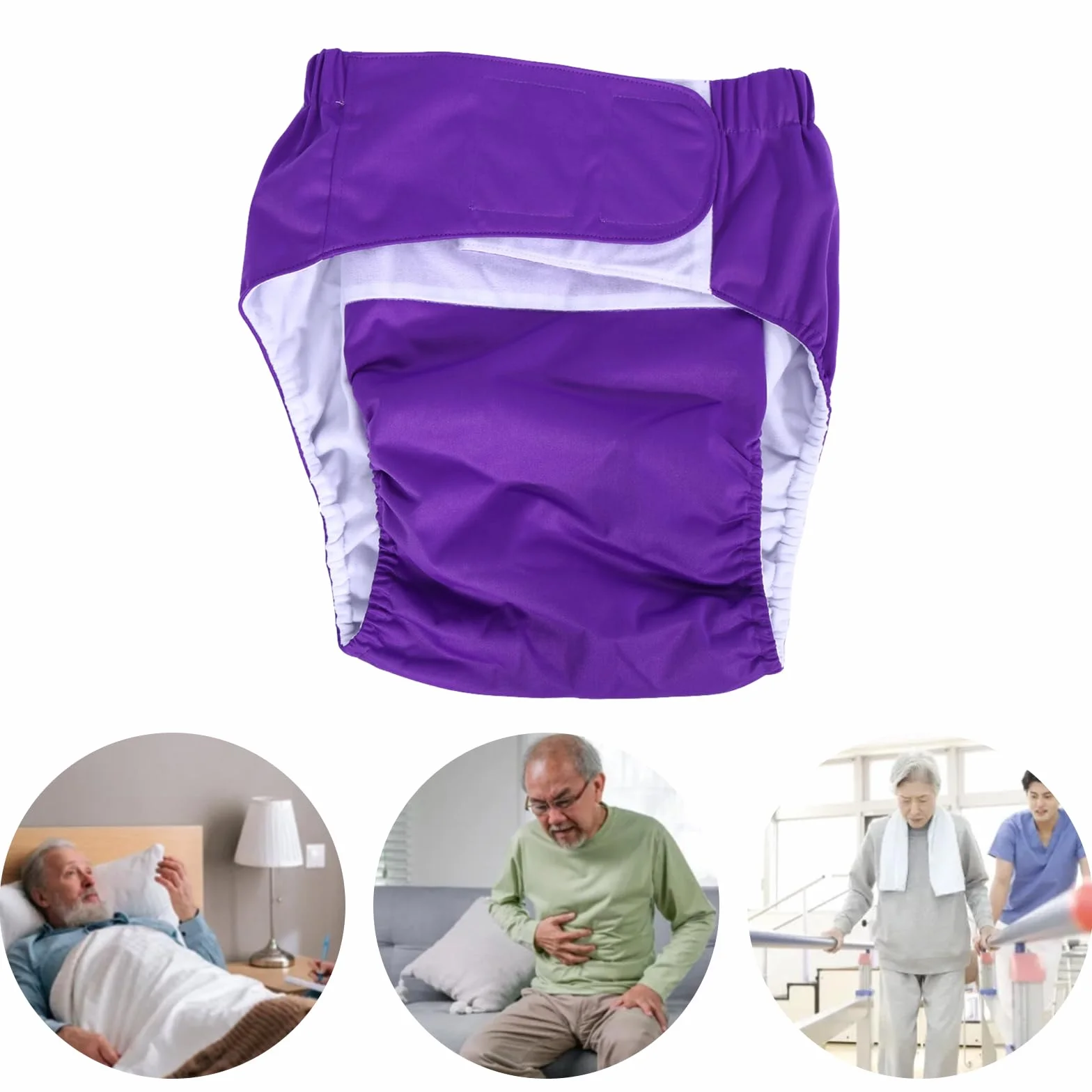 Nikou Pannolini per adulti lavabili e regolabili traspiranti Dark Purple
