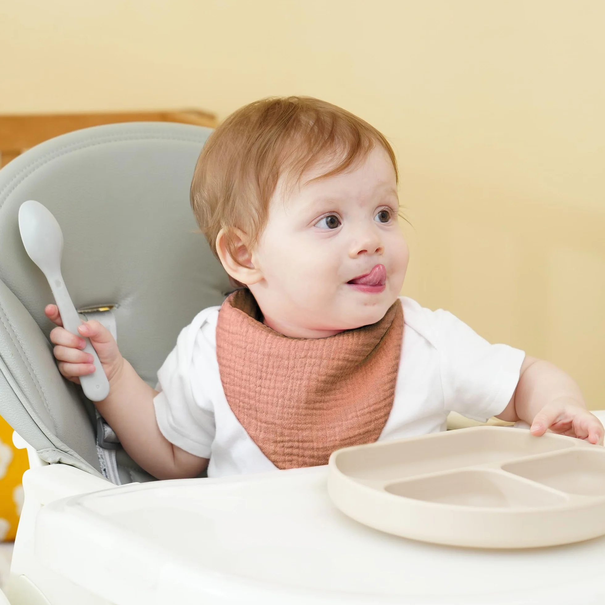 Bavaglini Neonato Mussola 6 Pezzi Sciarpa Bambino Regolabili