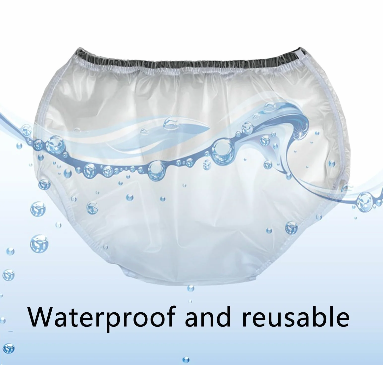 Protezione Contro L'Incontinenza Biancheria Intima Pannoloni Per Anziani Mutanda Plastica Slip Urinare Notte Uomo XL