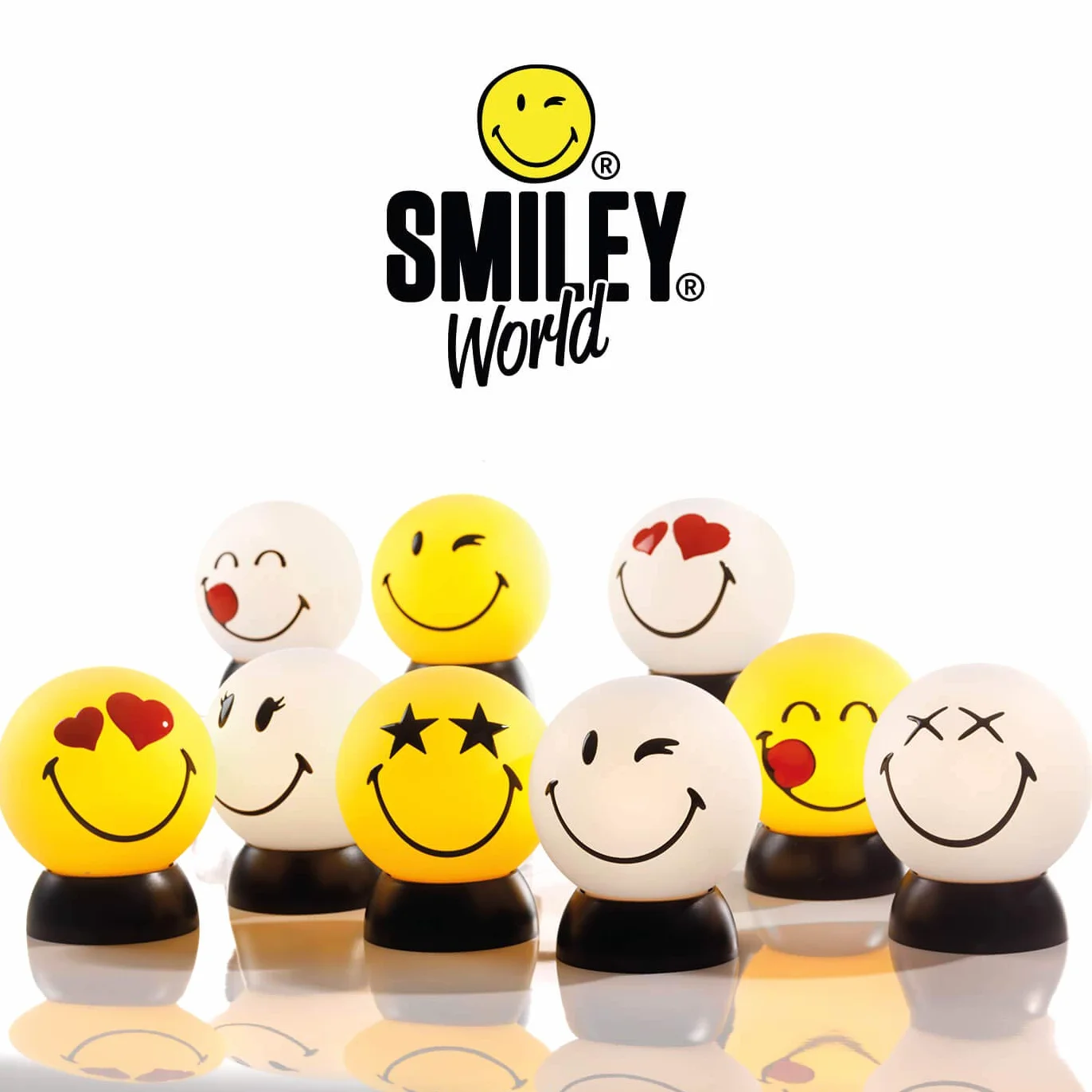 ONLI - Lumetto Smiley World BIRBO giallo con lampadina LED