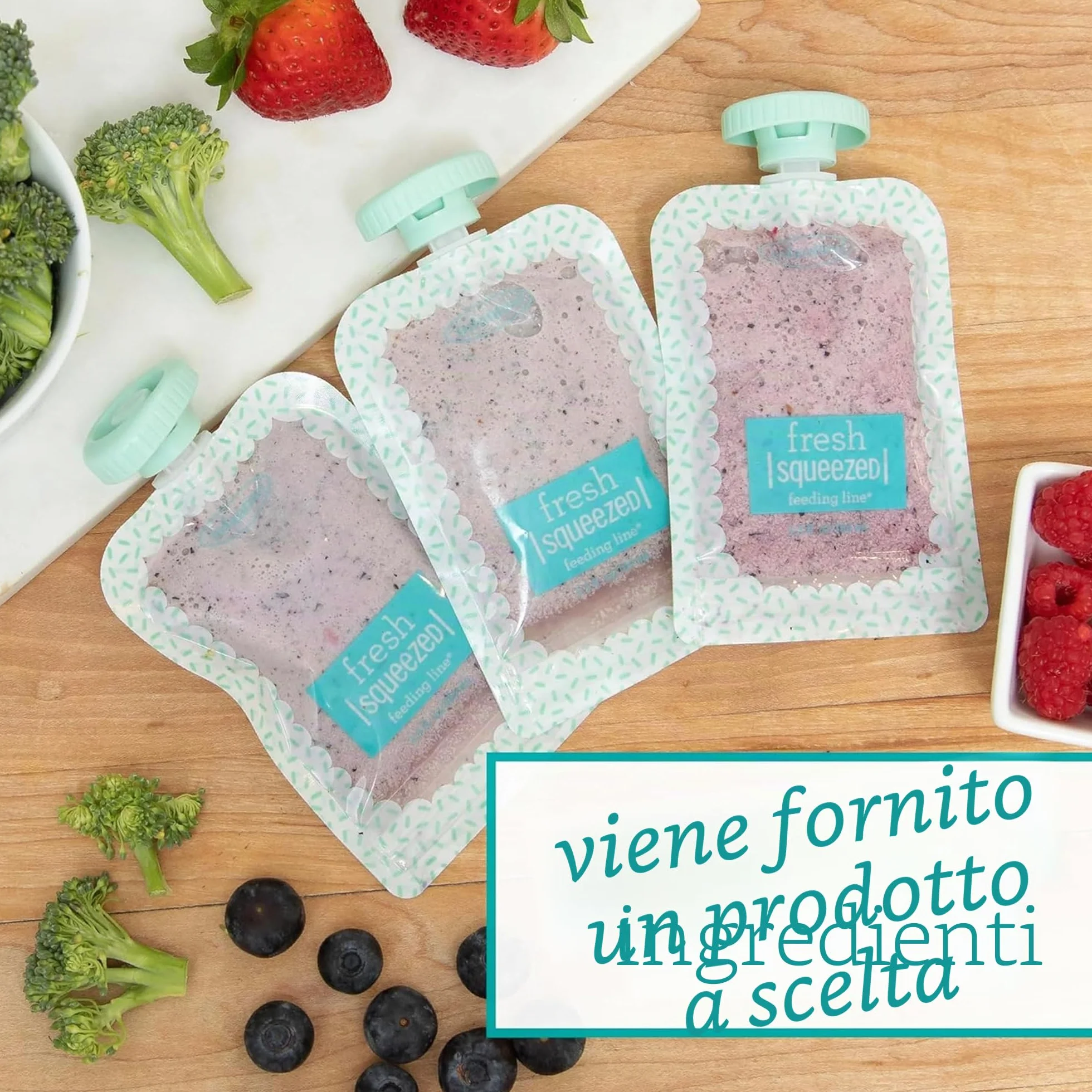 Infantino Squeeze Station Stazione Riempimento Buste Purea Neonati Lavabile Lavastoviglie Senza BPA