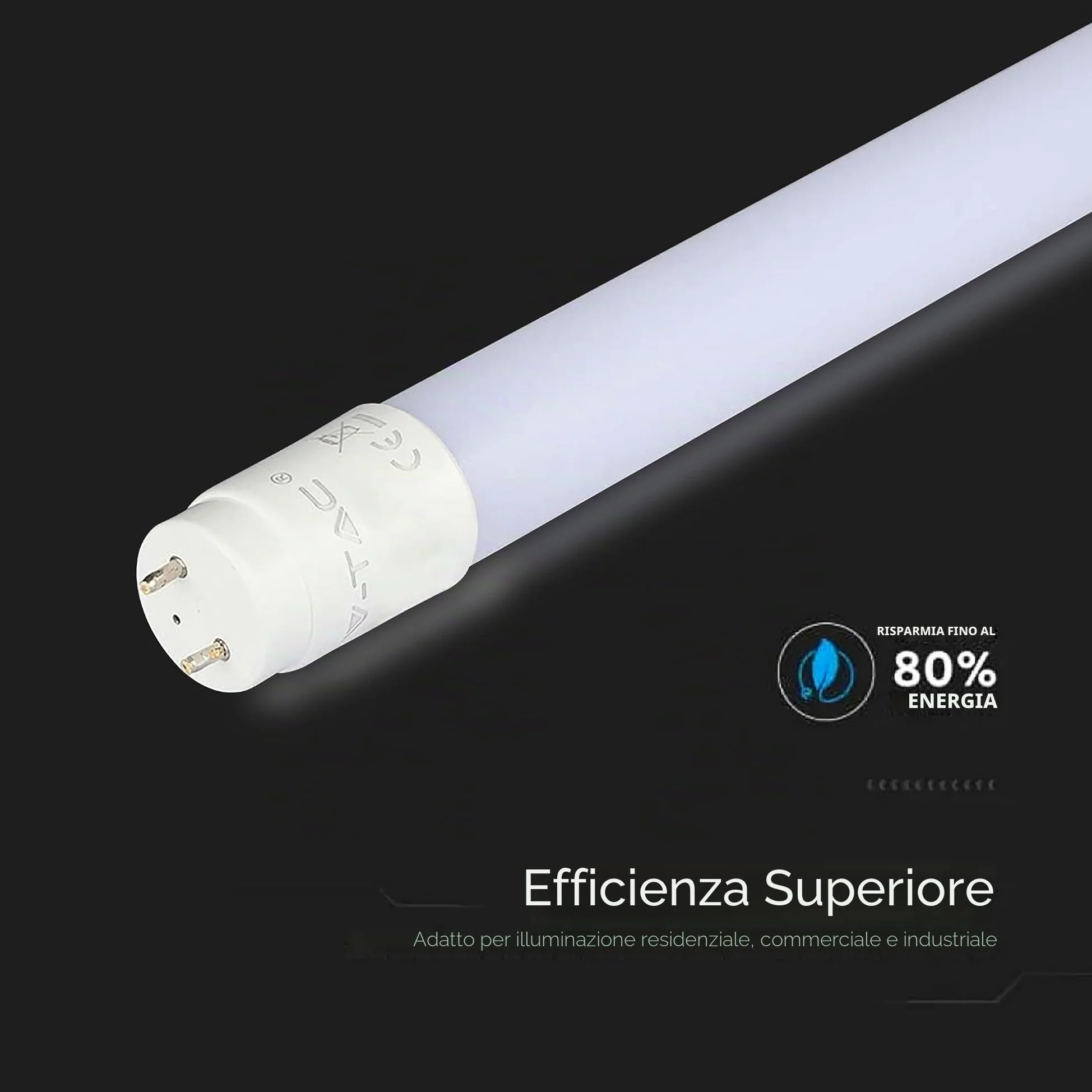 V-TAC 8x Tubi LED 150 CM con attacco G13 20W - 2100 Lumen - Chip Samsung - Tubi LED per Soffitto, Parete, Garage, Negozio - Tubo LED forma T8 - Sostituzione Neon - Luce 6500K Bianca Fredda