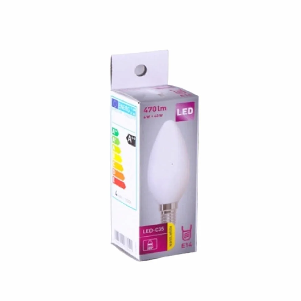 RZL Lighting, Confezione da 10, lampade a candela a LED con dimmer E14 7W AC220V in plastica + alluminio, lampada a sospensione a punta(Natural white)