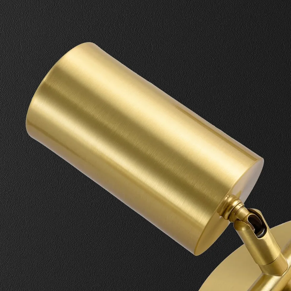 Faretto da soffitto Moderno Nordico, Illuminazione a Binario in Ottone Dorato H65, faretti industriali, faretti da soffitto orientabili in Modo Flessibile, per Cucina, Sala da Pranzo, l