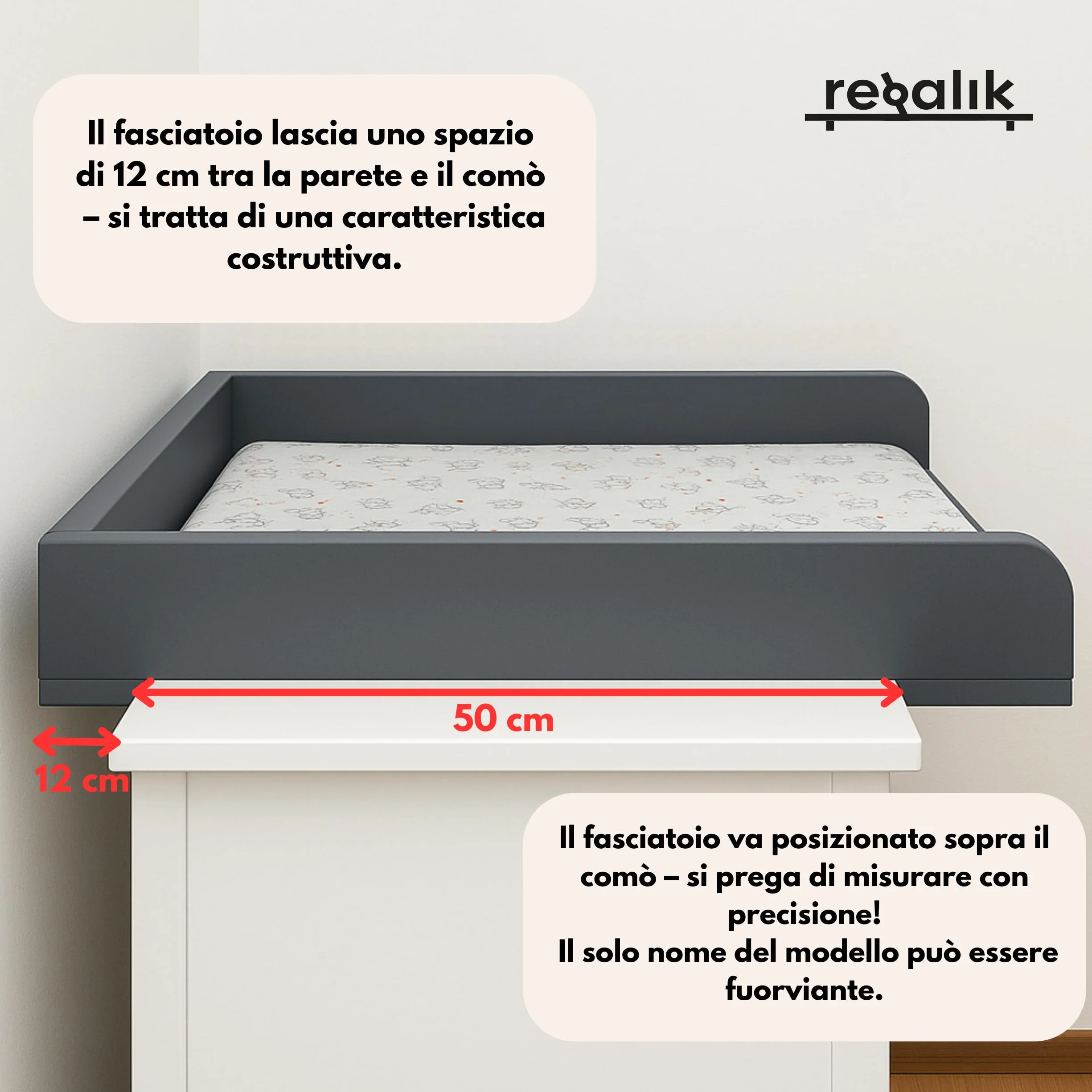 Table à langer IKEA Hemnes chêne 72x54 cm compatible commode 50 cm