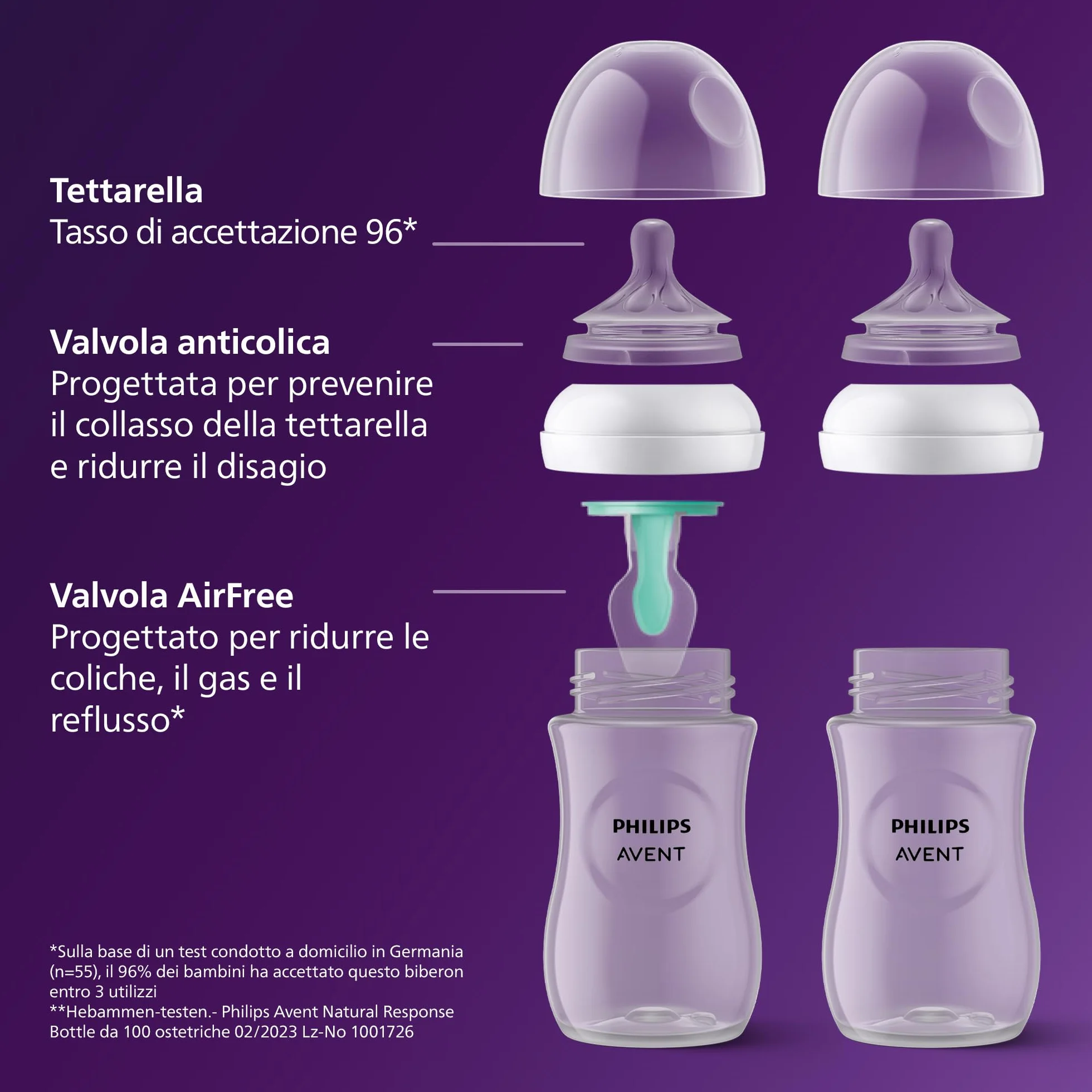 Philips Avent Biberon Natural Response 125 ml Airfree bez BPA SCY670/01