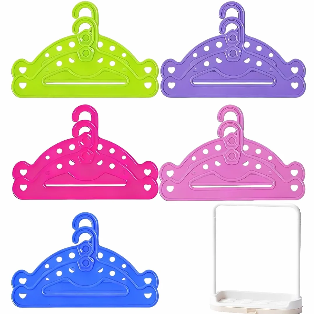 Set da 10 Appendini per Abiti di Bambole, Accessori Baby Born Compatibili