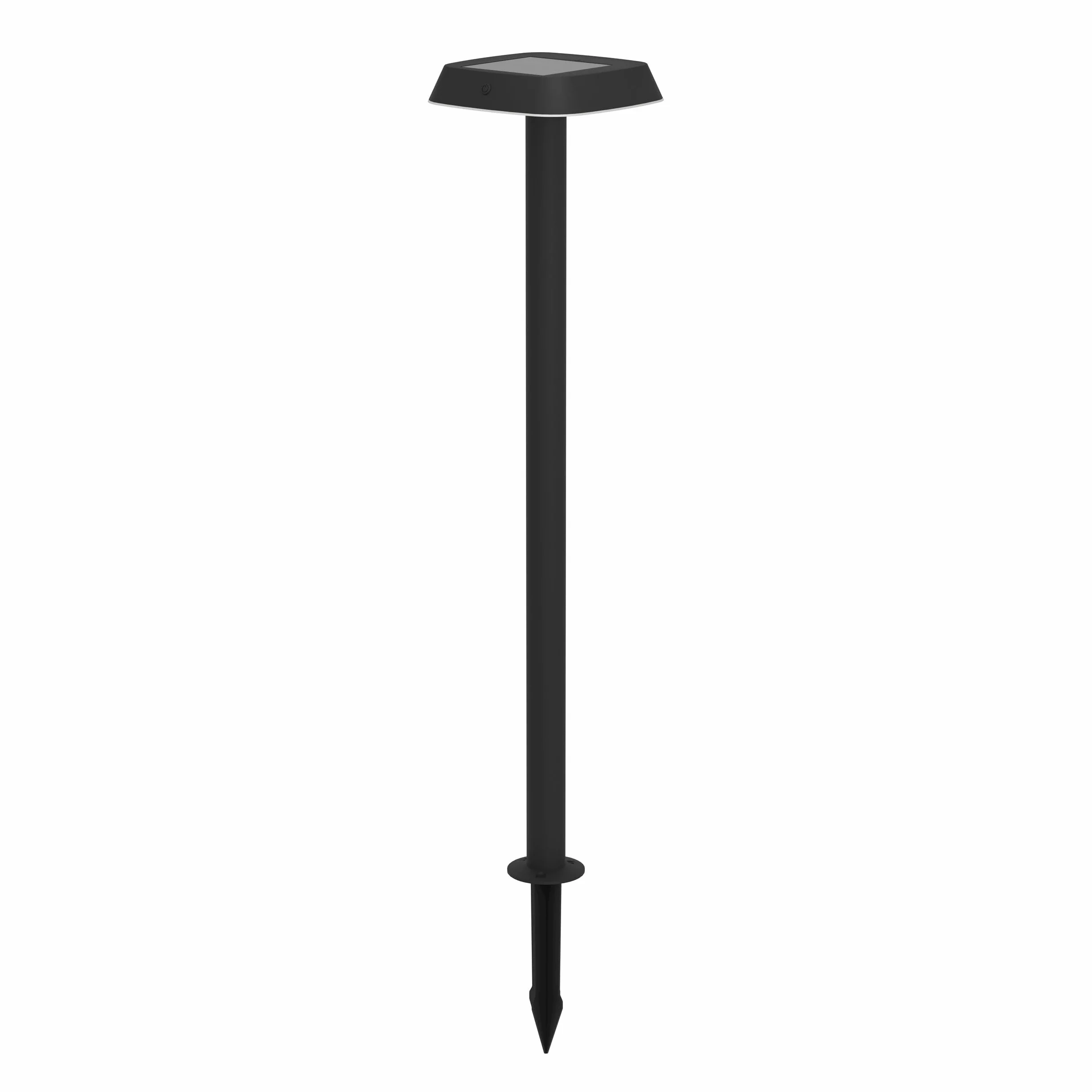 Eglo Piantana LED a energia solare Dreoli, lampada per esterno con picchetto da interrare e rilevatore di movimento, luce verso il basso, lampada per giardino in plastica nera, IP44