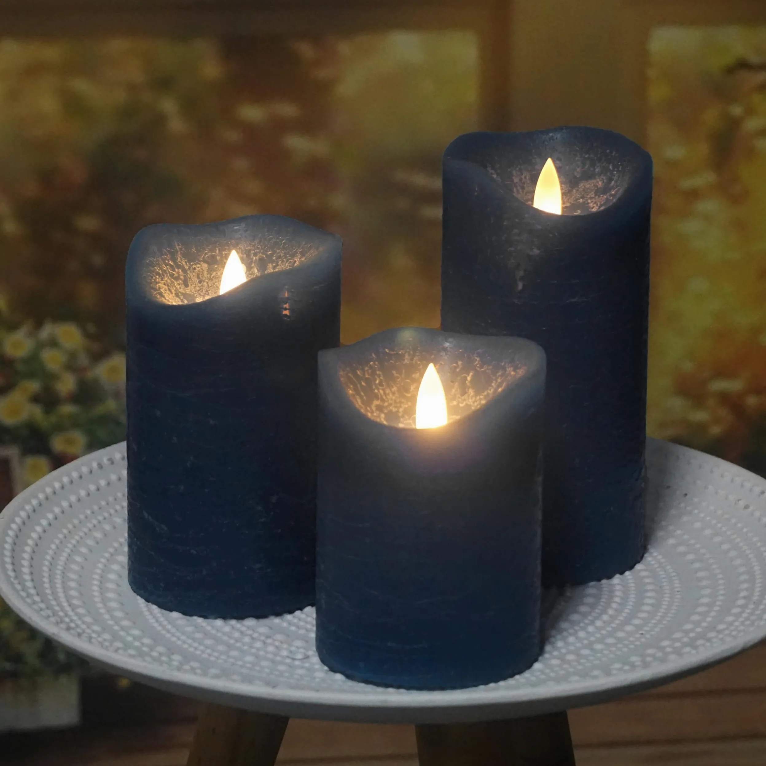 CANDLE CHOICE Candele in vera cera senza fiamma, funzionamento a batteria, con timer automatico del ciclo giornaliero, realistiche, tremolanti, elettriche, a LED, per matrimoni, feste, vacanze, set di