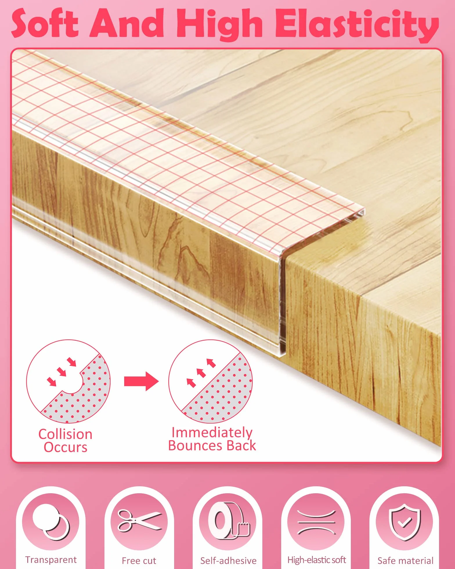 Loiion Paraspigoli per Bambini 1m Trasparente Pre-nastro Adesivo Extra Forte Nano Tape Multifunzione Protezione Muro Spessore 1mm
