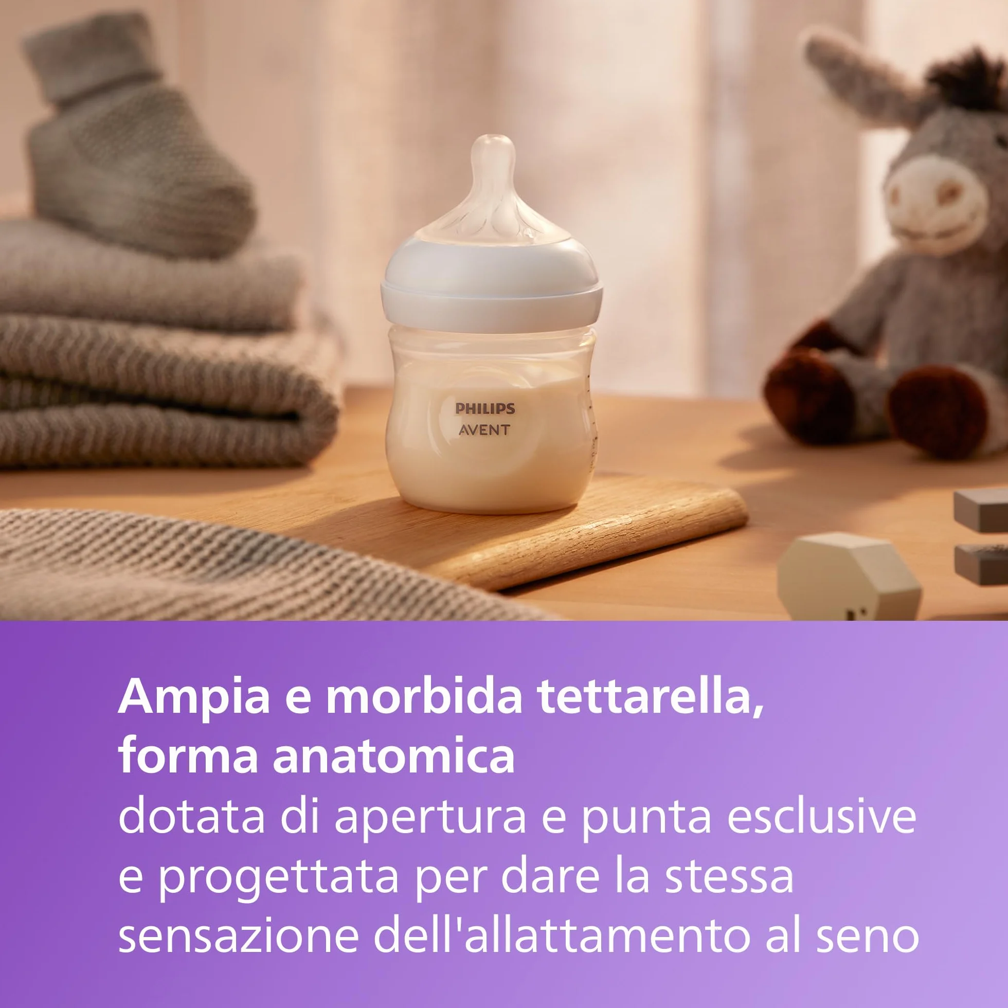 Philips Avent Natural Response Baby Gift Set, Biberon 125 ml z T2 (0m+), Ciuccio Ultra Air, Model SCD837/10