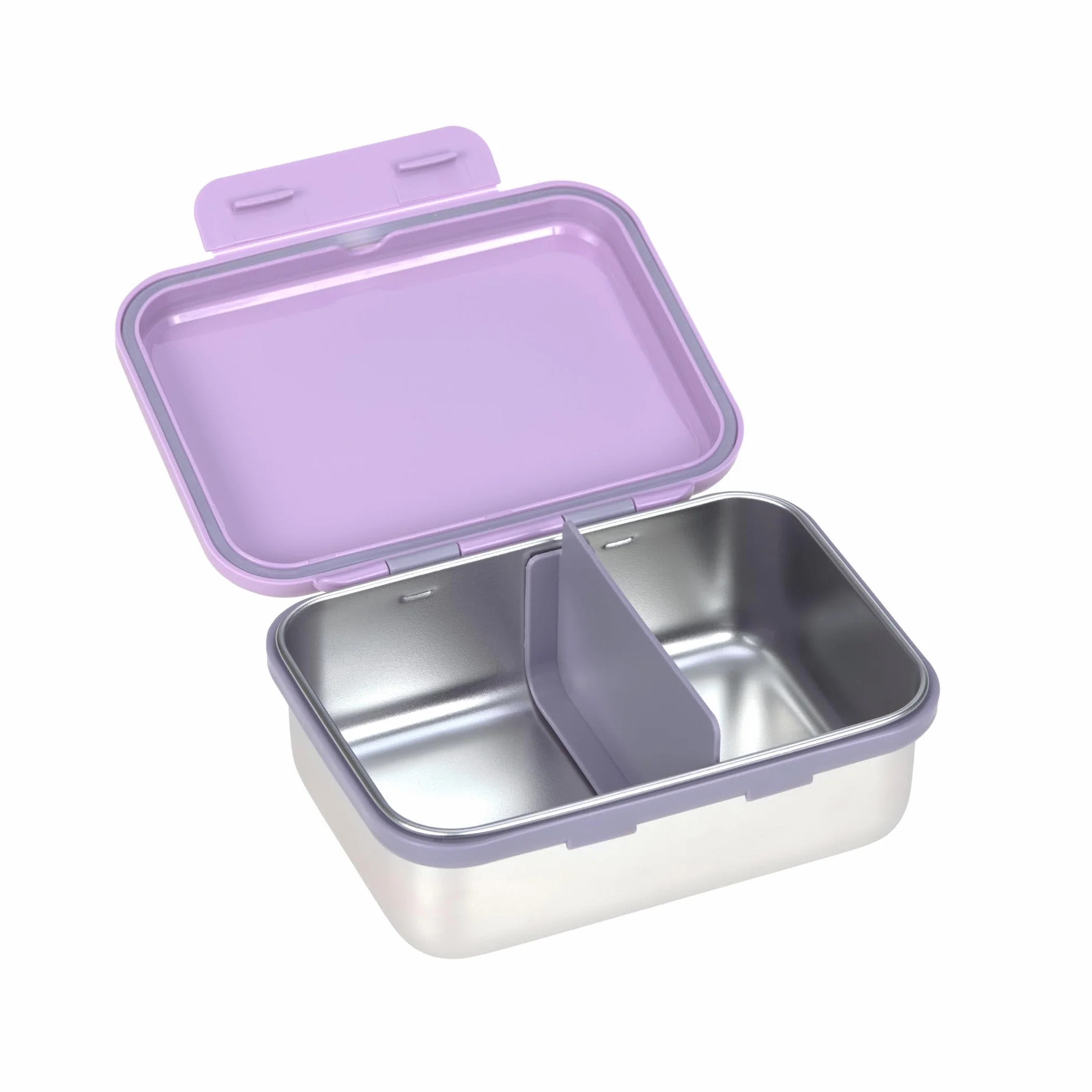 Lässig Lunchbox Stainless Steel Little Gang Heart lilac scatola per il pranzo bambini acciaio inox