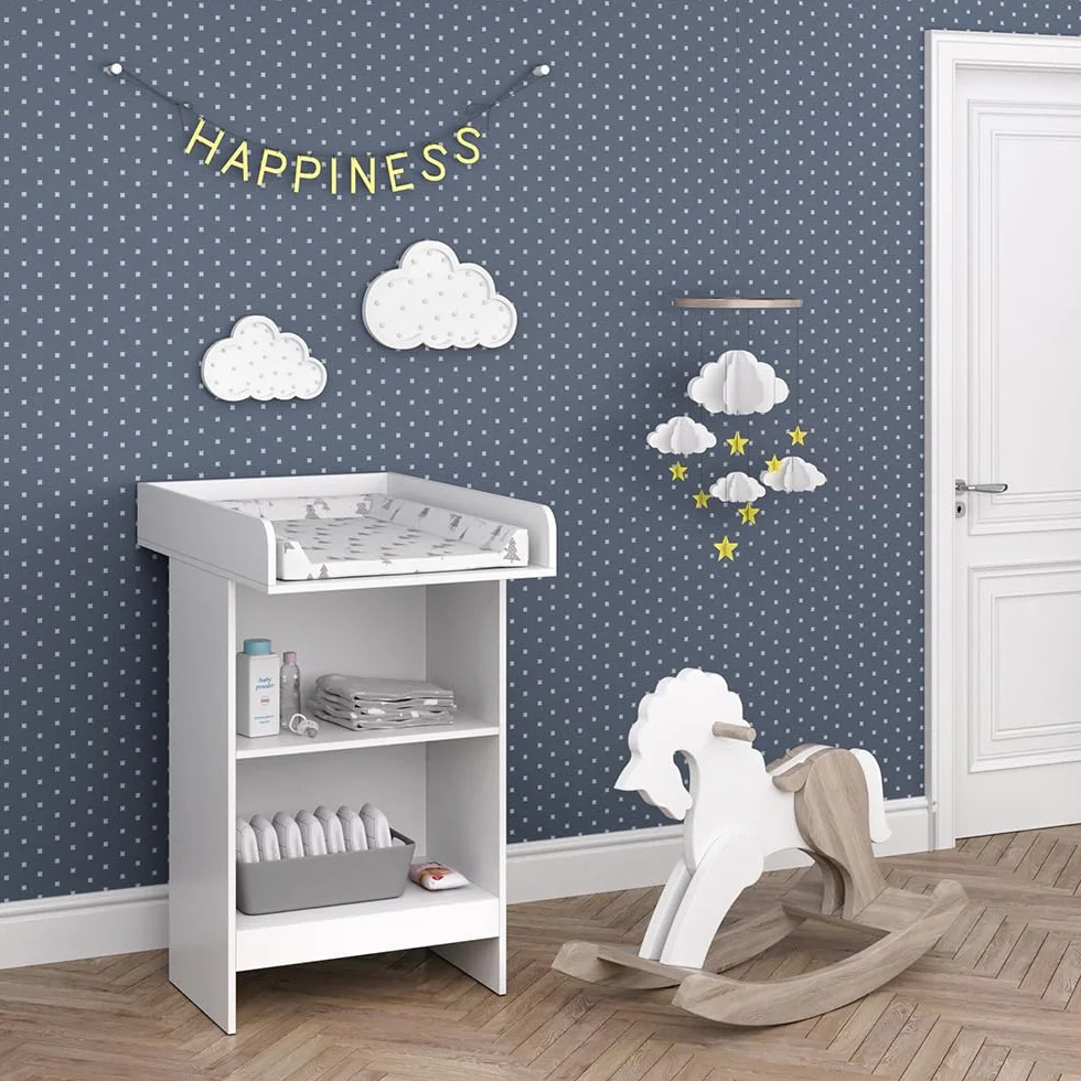 Vicco Fasciatoio Leo, Bianco, 60 x 103 cm, z otwartym półką i zdejmowanym fasciatoio