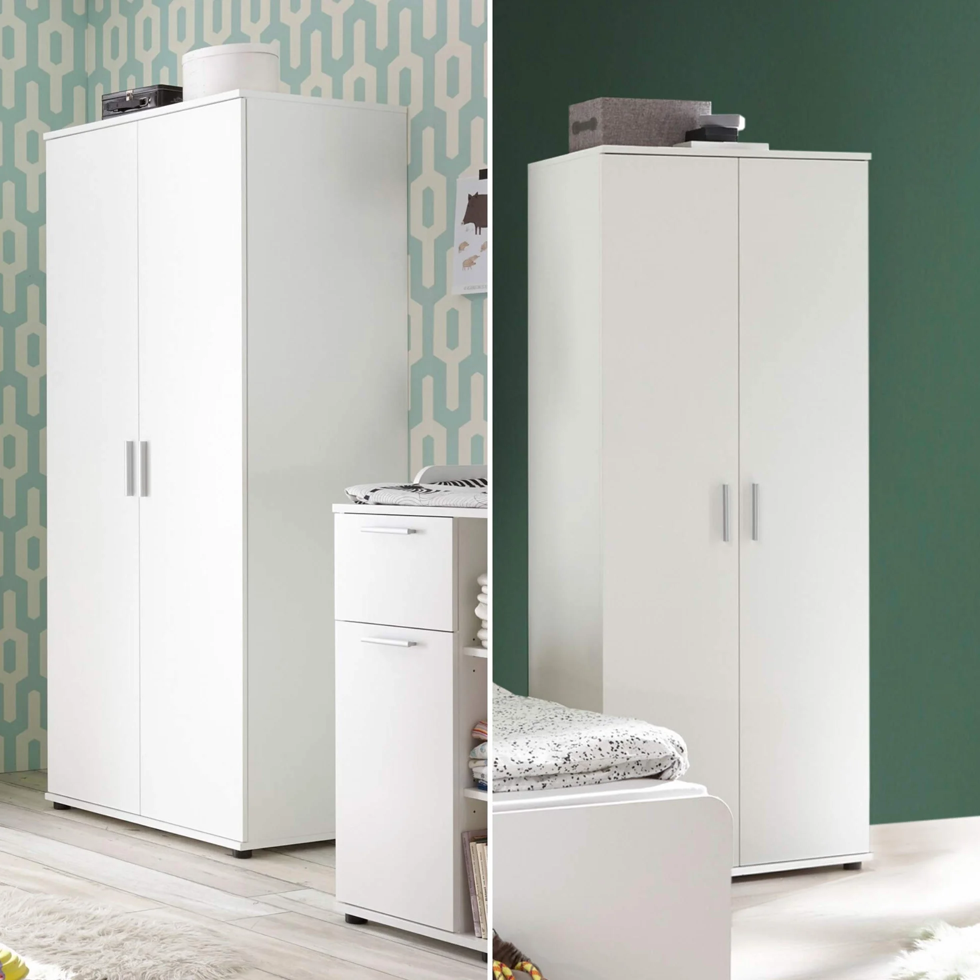 Stella Trading Bibo Armadio bianco 90x191x55 cm