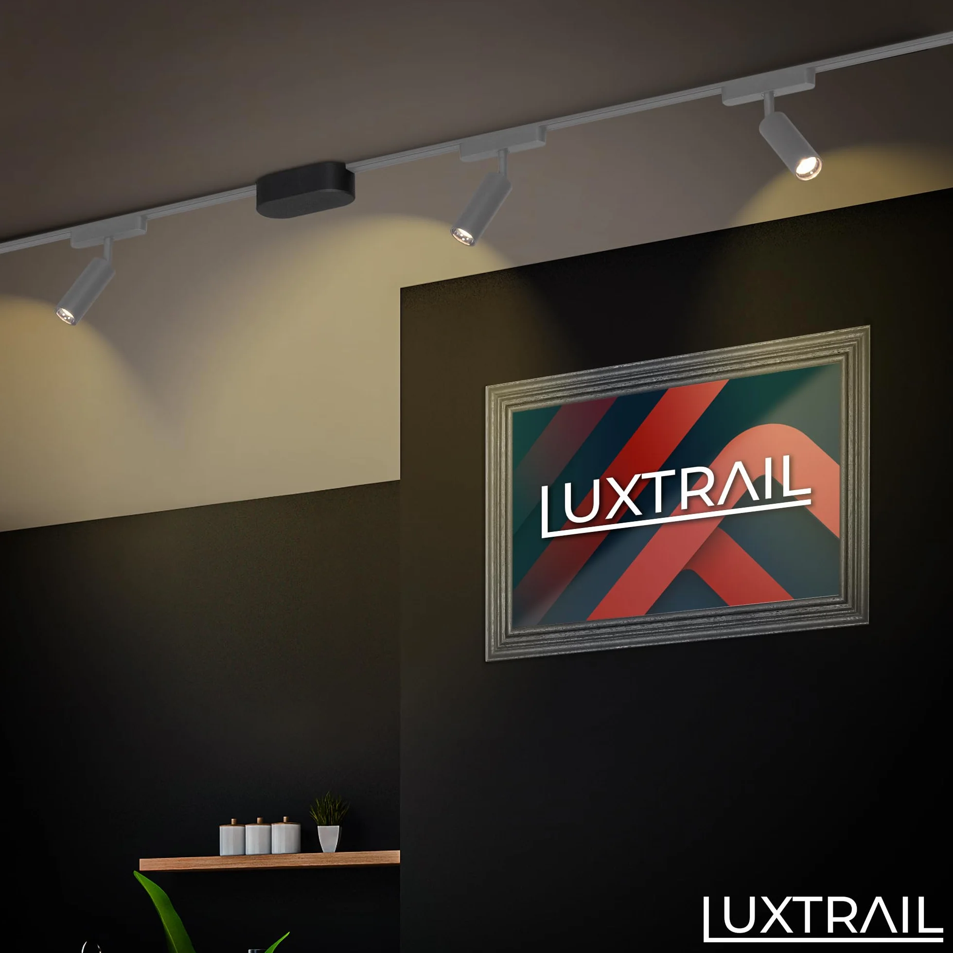 BRILONER - Sistema di binari Luxtrail alimentazione, centro, accessori, componente di estensione, 150 mm, nero