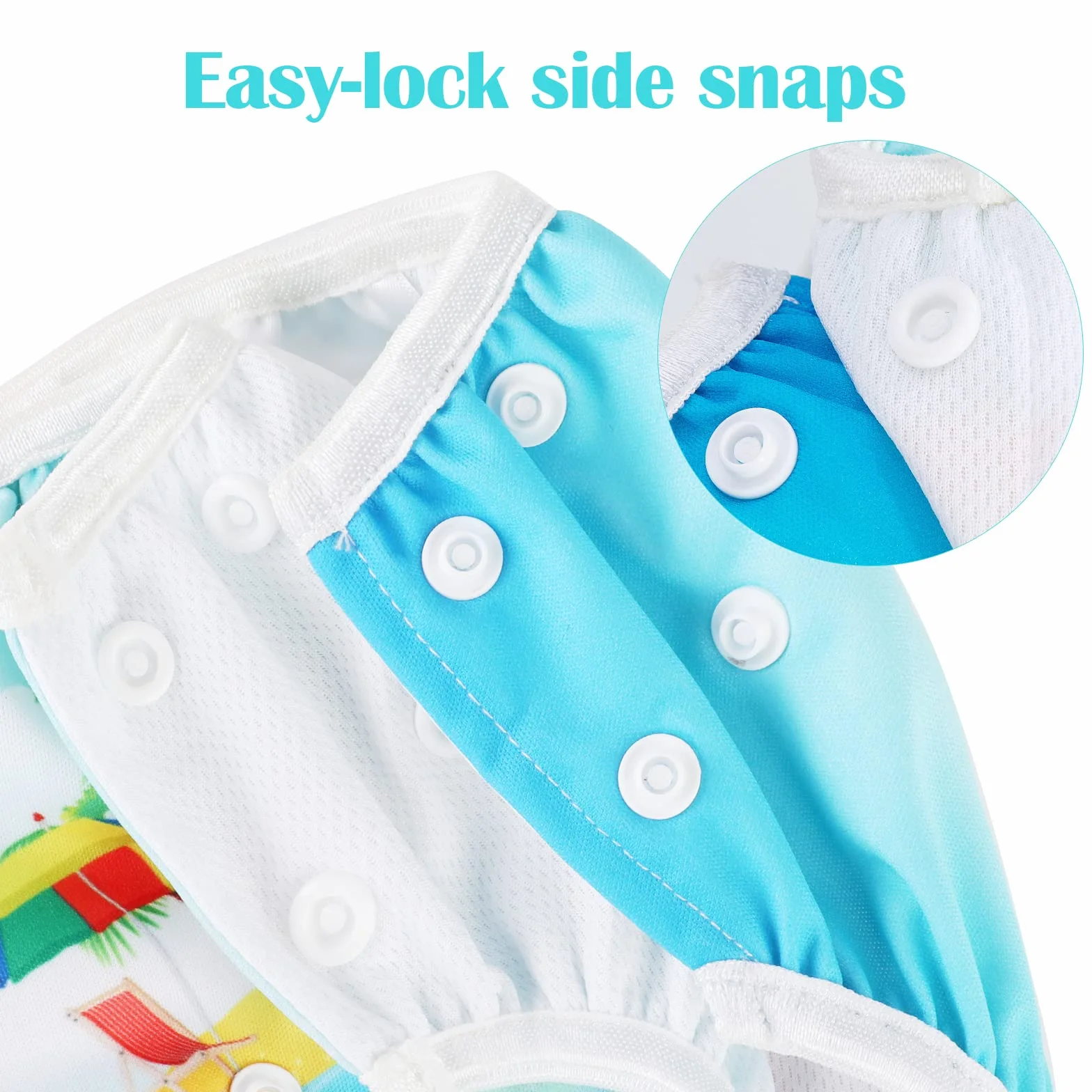 PHOGARY Pannolino da nuoto per neonati 0-3 anni 2 pezzi Costume da bagno riutilizzabile 3-15kg Spiaggia Balena