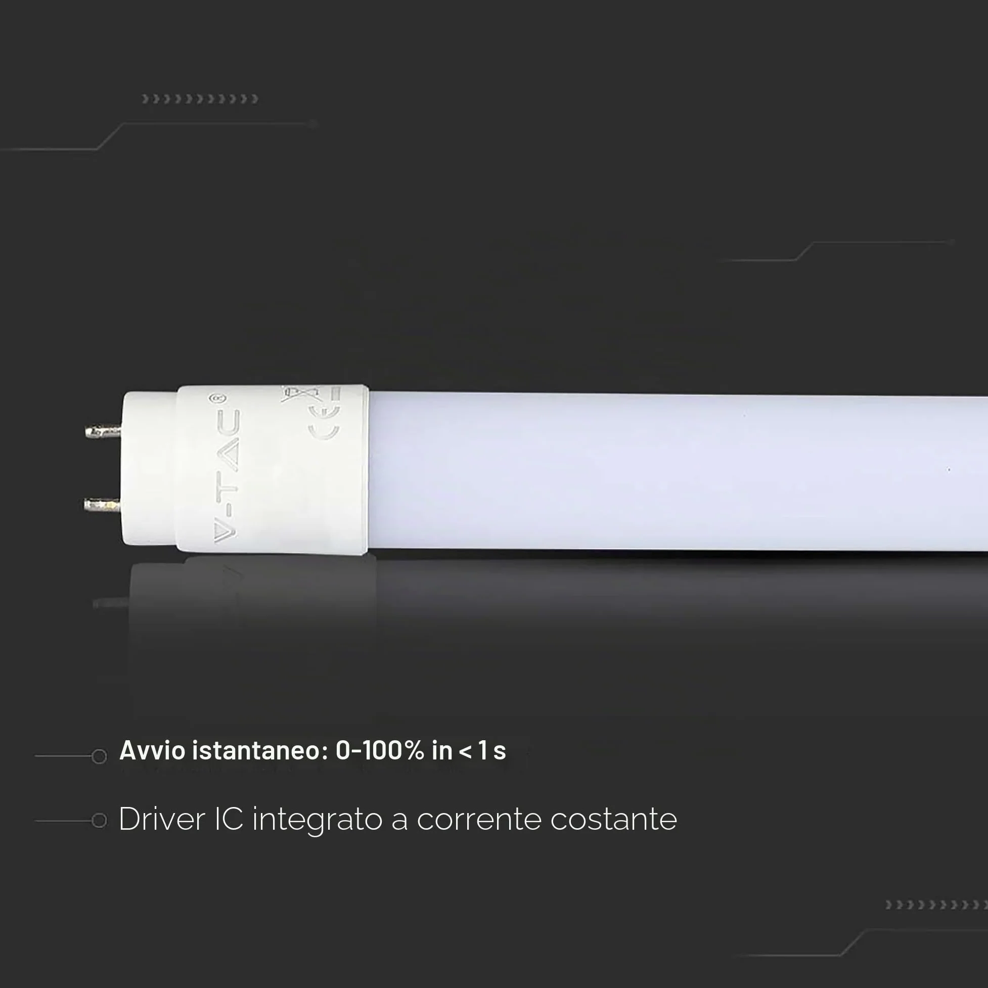 V-TAC 8x Tubi LED 150 CM con attacco G13 20W - 2100 Lumen - Chip Samsung - Tubi LED per Soffitto, Parete, Garage, Negozio - Tubo LED forma T8 - Sostituzione Neon - Luce 6500K Bianca Fredda