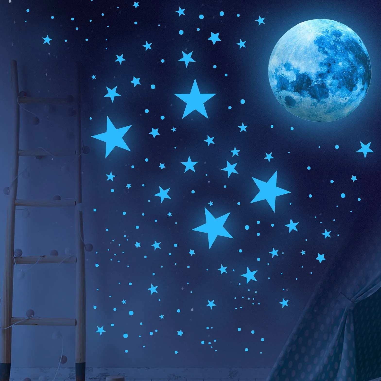 Stelle Fluorescenti Adesive Soffitto Adesivi Murali Bambini Decorazione Parete 498PCS