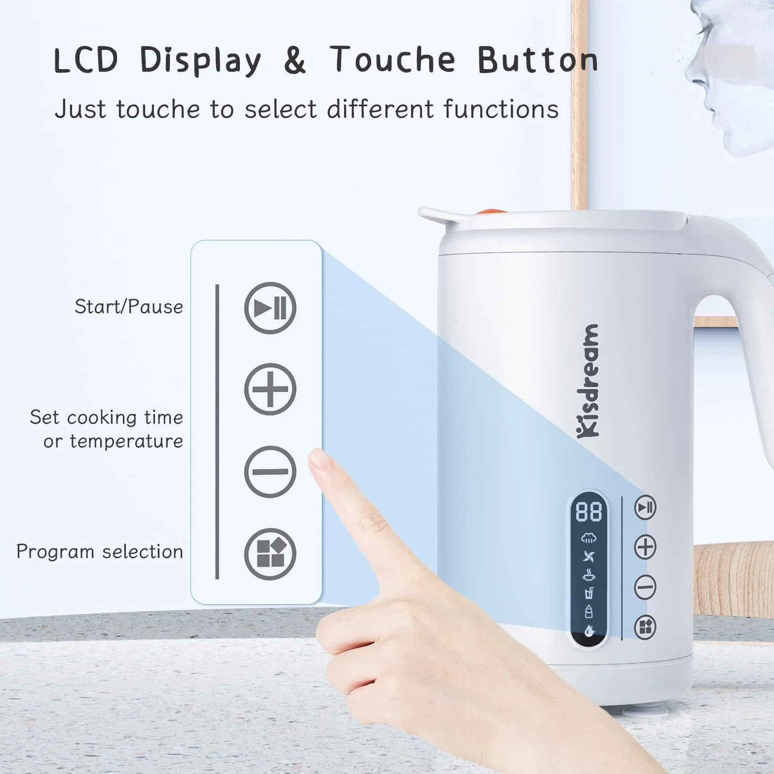 Cuocipappa Mixer Multifunzione 6-in-1 per Bébé - Vapore, Mixer, Latte Caldo, Zuppa, Succo