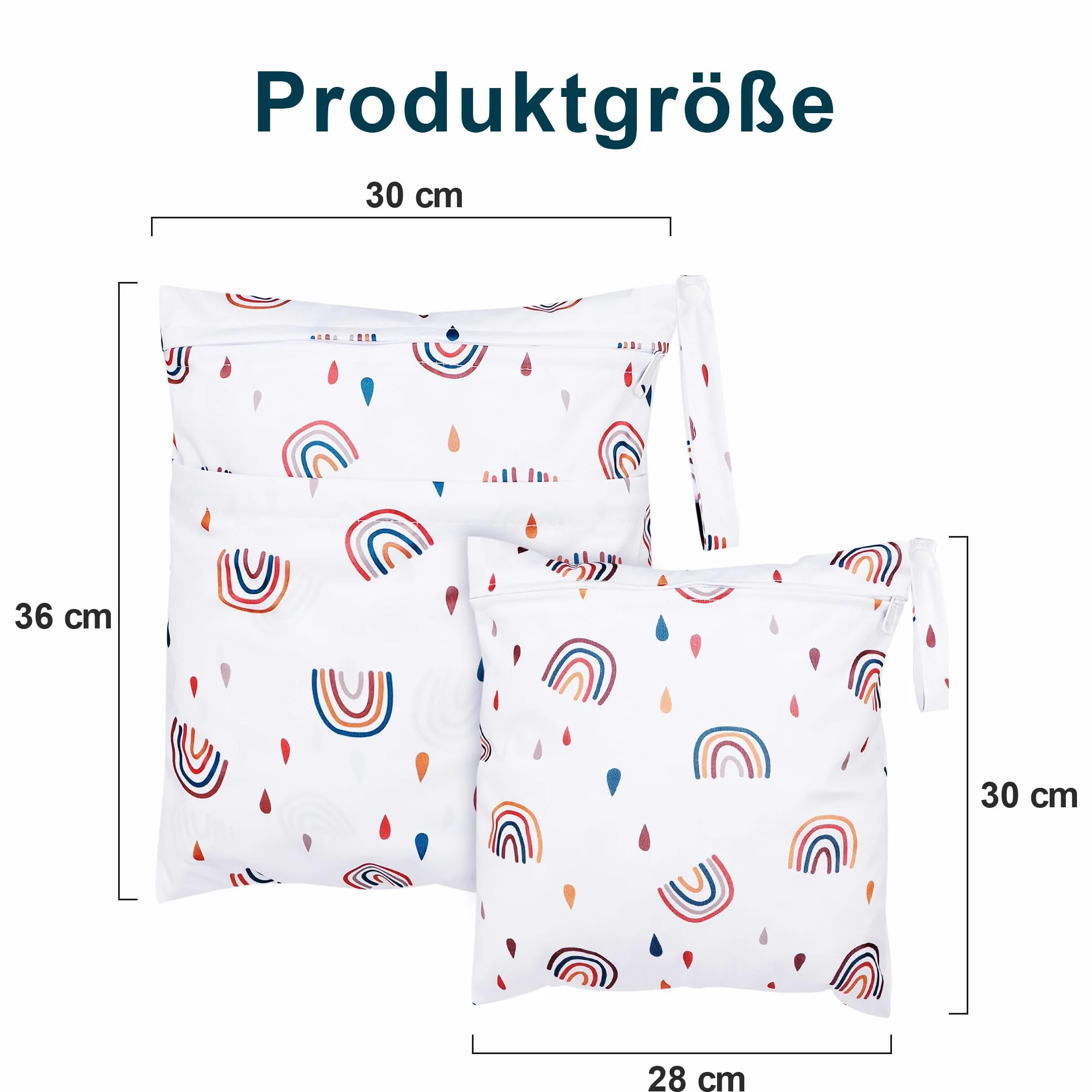 Borsa per pannolini Loscarol arcobaleno grande per asilo nido