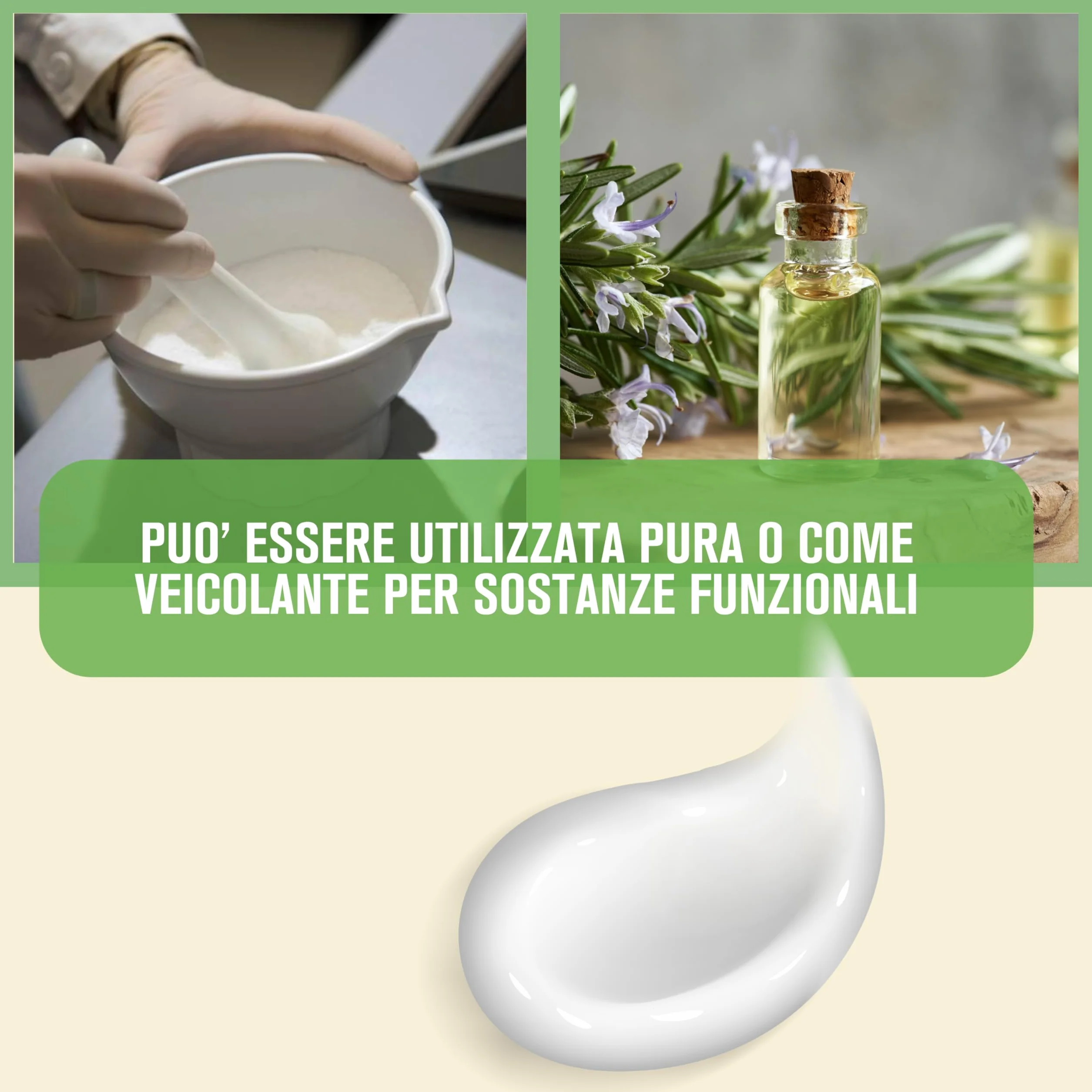 Derma Health® Crema Base Lipofila Emulsione Neutra Grassa pura 1 kg, Ideale per uso farmaceutico cosmetico dermatologico Made in Italy