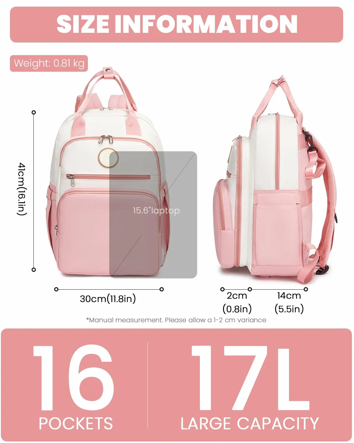 Miss Lulu Zaino Mamma Fasciatoio Grande, Borsa Passeggino 16 Tasche, Impermeabile, Isolanti