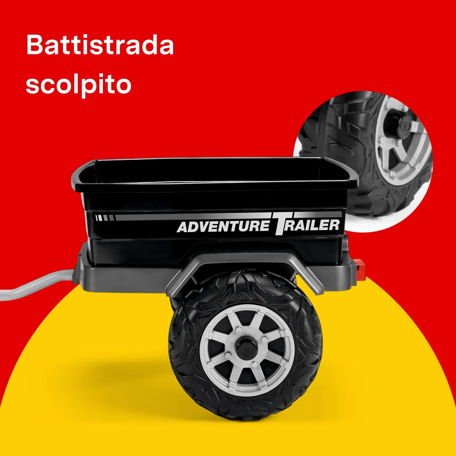 PEG Adventure Trailer Rimorchio Fuoristrada Elettrici Gaucho Polaris 30 kg Ruote Tassellate 2+ Anni