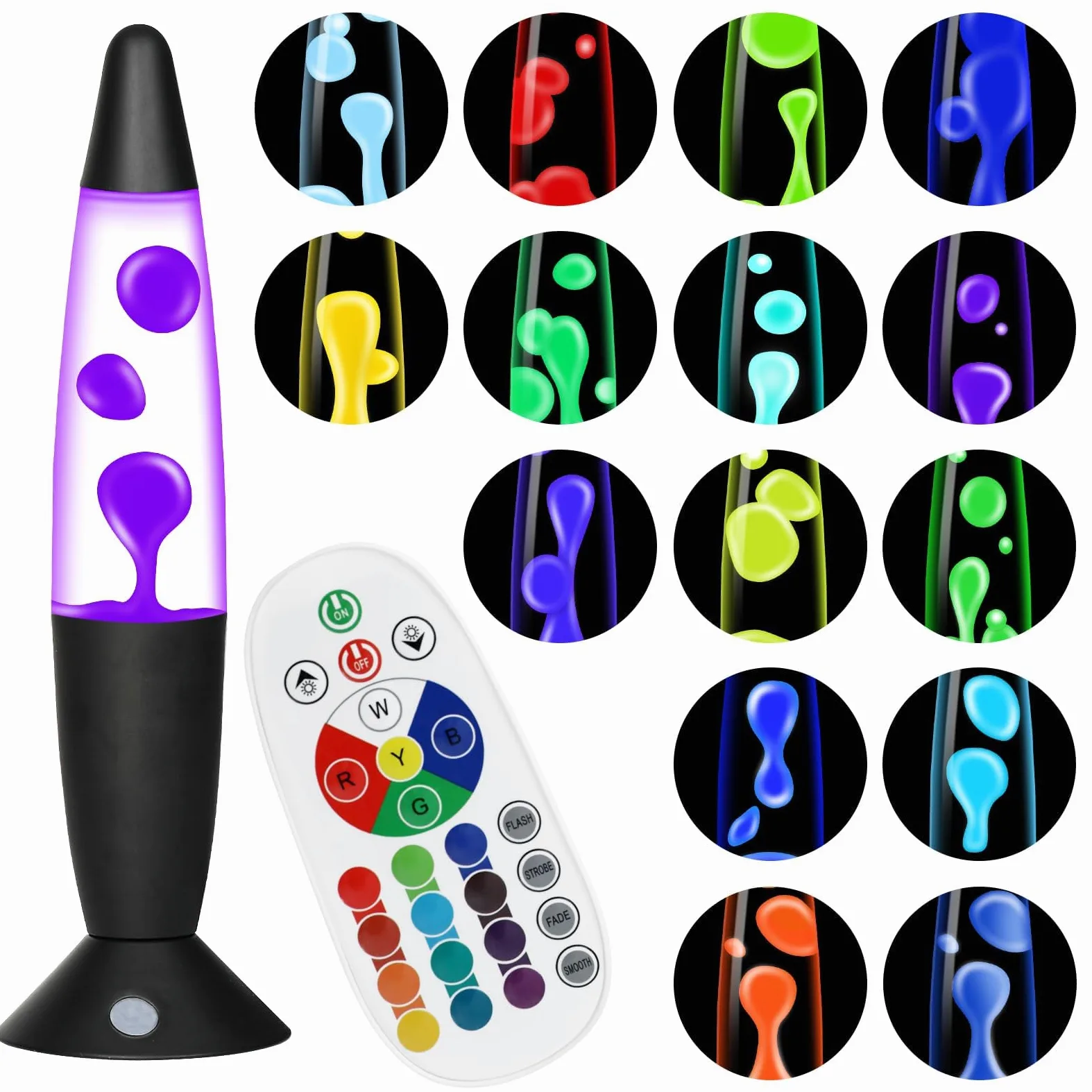 Lampada a Movimento Liquido, 17 Color e Telecomando per Bambini Decorazione