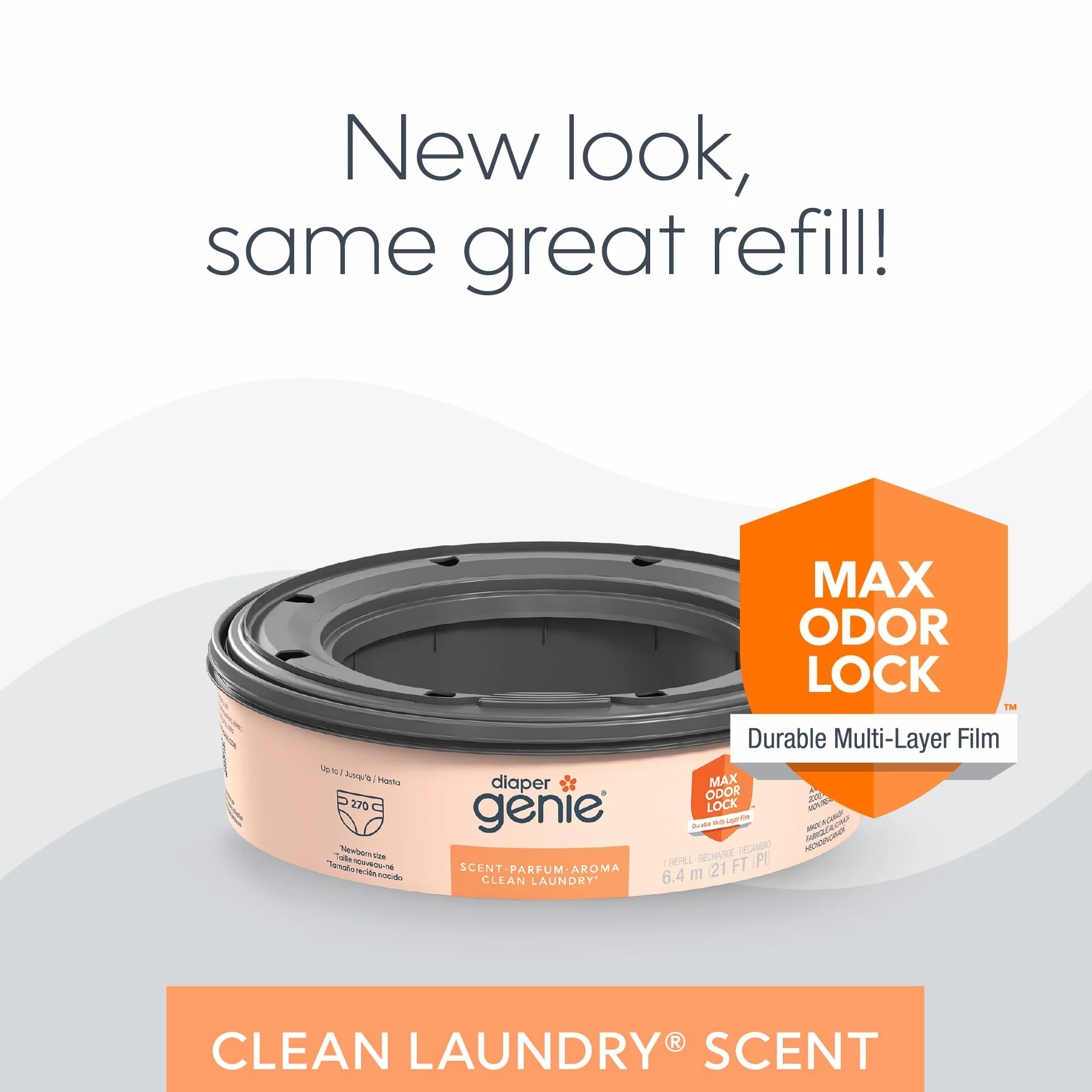 Playtex Diaper Genie Max Fresh Sacchetti di ricarica, 3 confezioni da 810 ct