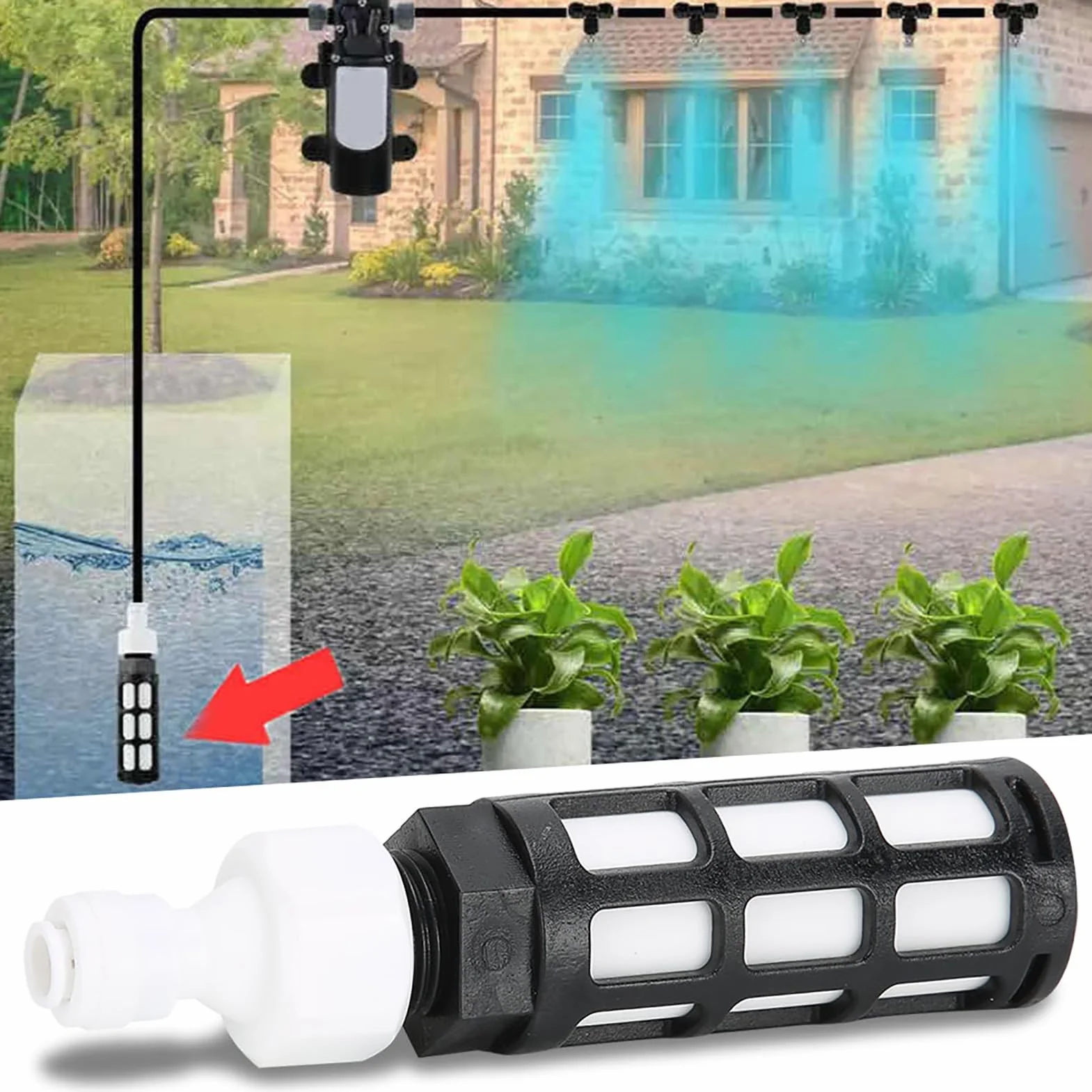 Portable Self Priming Water Inlet Filter Replacement for Misting Humidification Systems