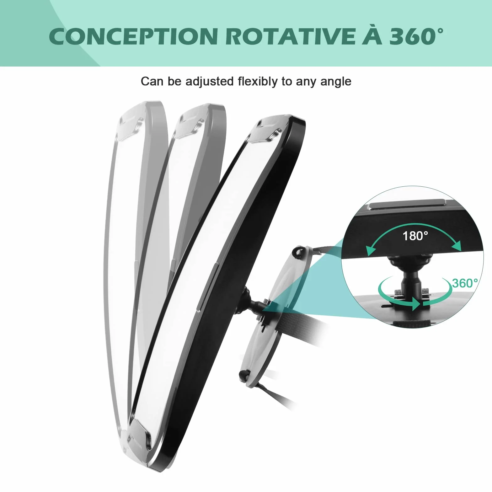 Specchietto Retrovisore Bambini Auto Infrangibile Regolabile 360° Sicurezza