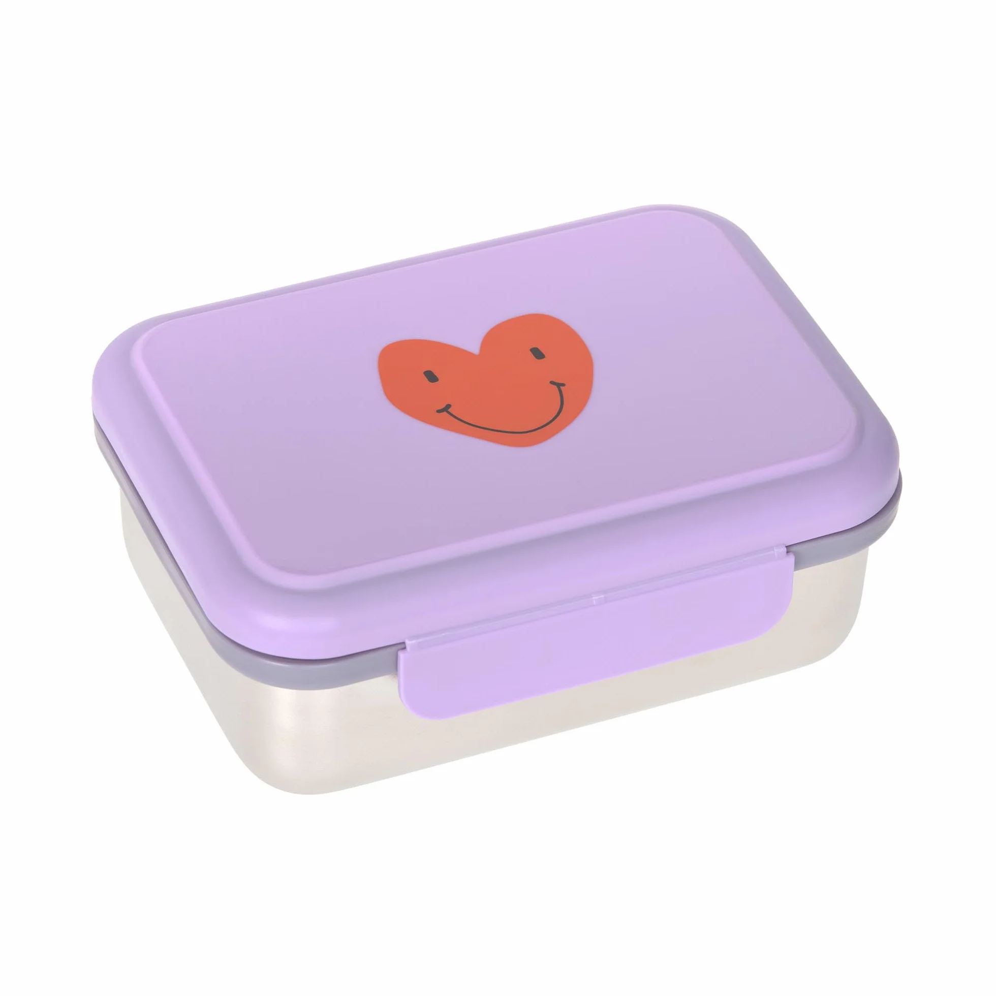 Lässig Lunchbox Stainless Steel Little Gang Heart lilac scatola per il pranzo bambini acciaio inox