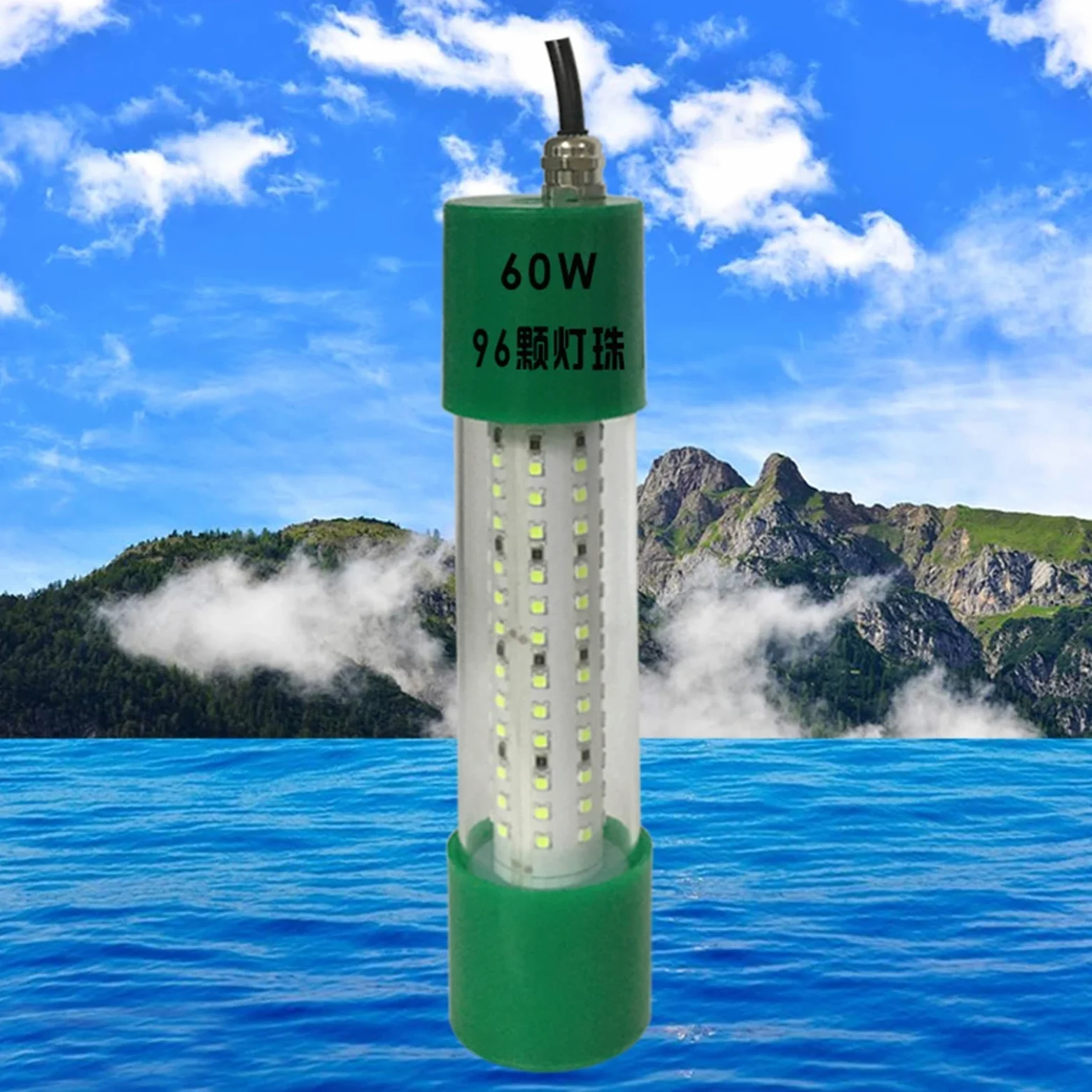 Luci Piscina Luce di pesca subacquea 8 0W/100W Barca da pesca 1 2V IP68 Lampada da pesca a goccia profonda sommergibile PORTATO Luce di pesca subacquea Subacquee Luci ( Color : Blanc , Size : 71-80W )