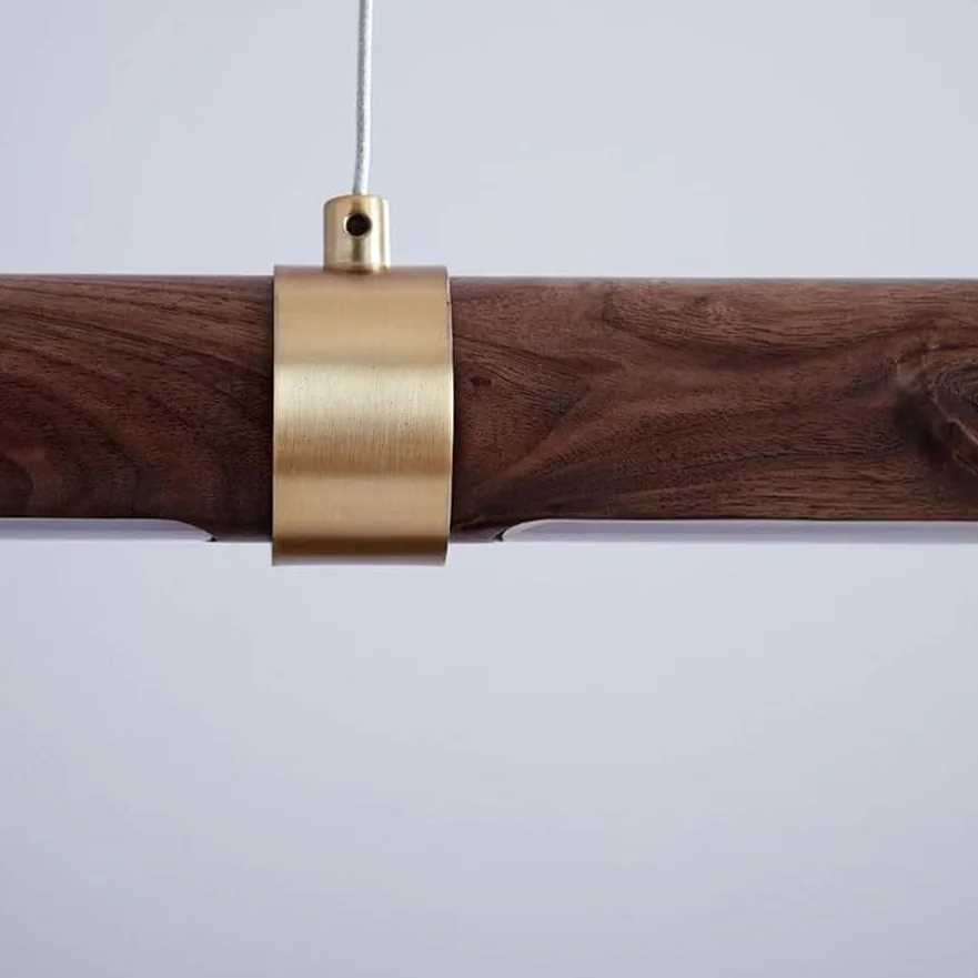 ZBZFGE Dimmerabile Lampadario con Fascino Rustico, Lungo Linear Pendente da 39,4" per Sala da Pranzo