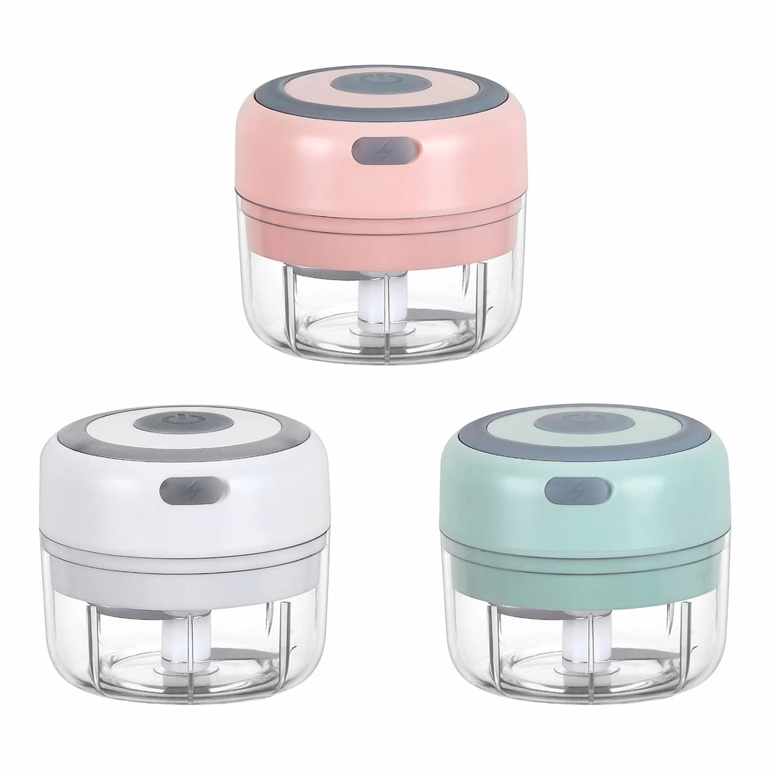 Smerigliatrice per aglio Tritatutto Elettrico Cordless USB Ricaricabile ABS PC Acciaio
