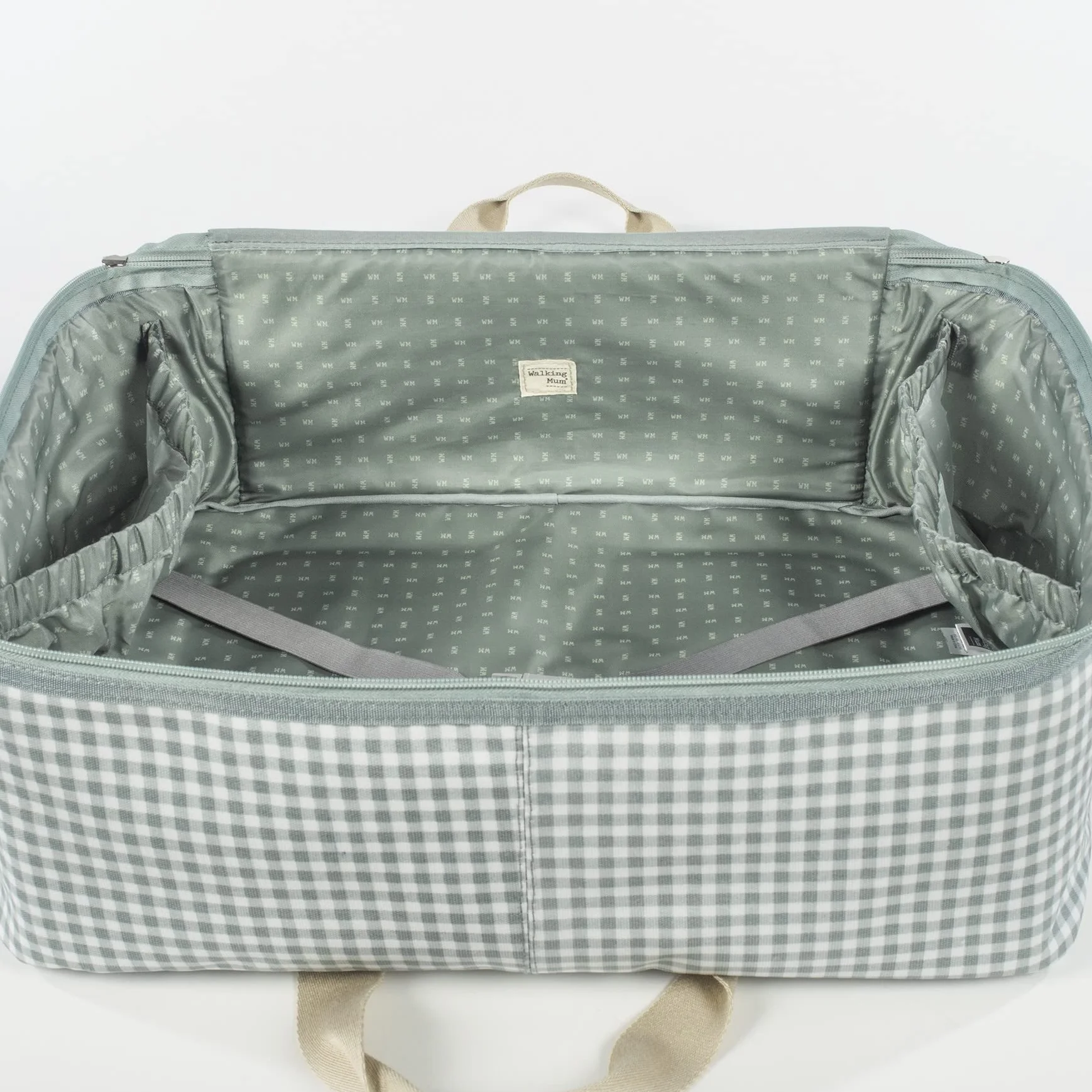 Valigia cestino bambino I Love Vichy Walking Mum