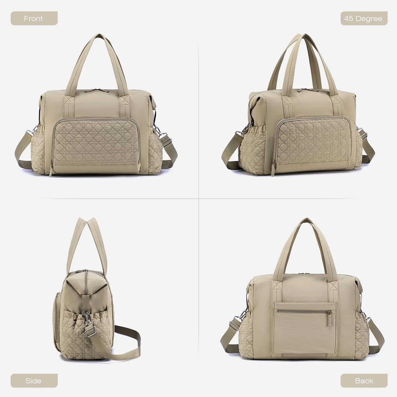 SPAHER 30L Borsone Pannolini Nascita Borsa Neonato Maternità Mamma con Tasca Umida Mommy Baby Bag