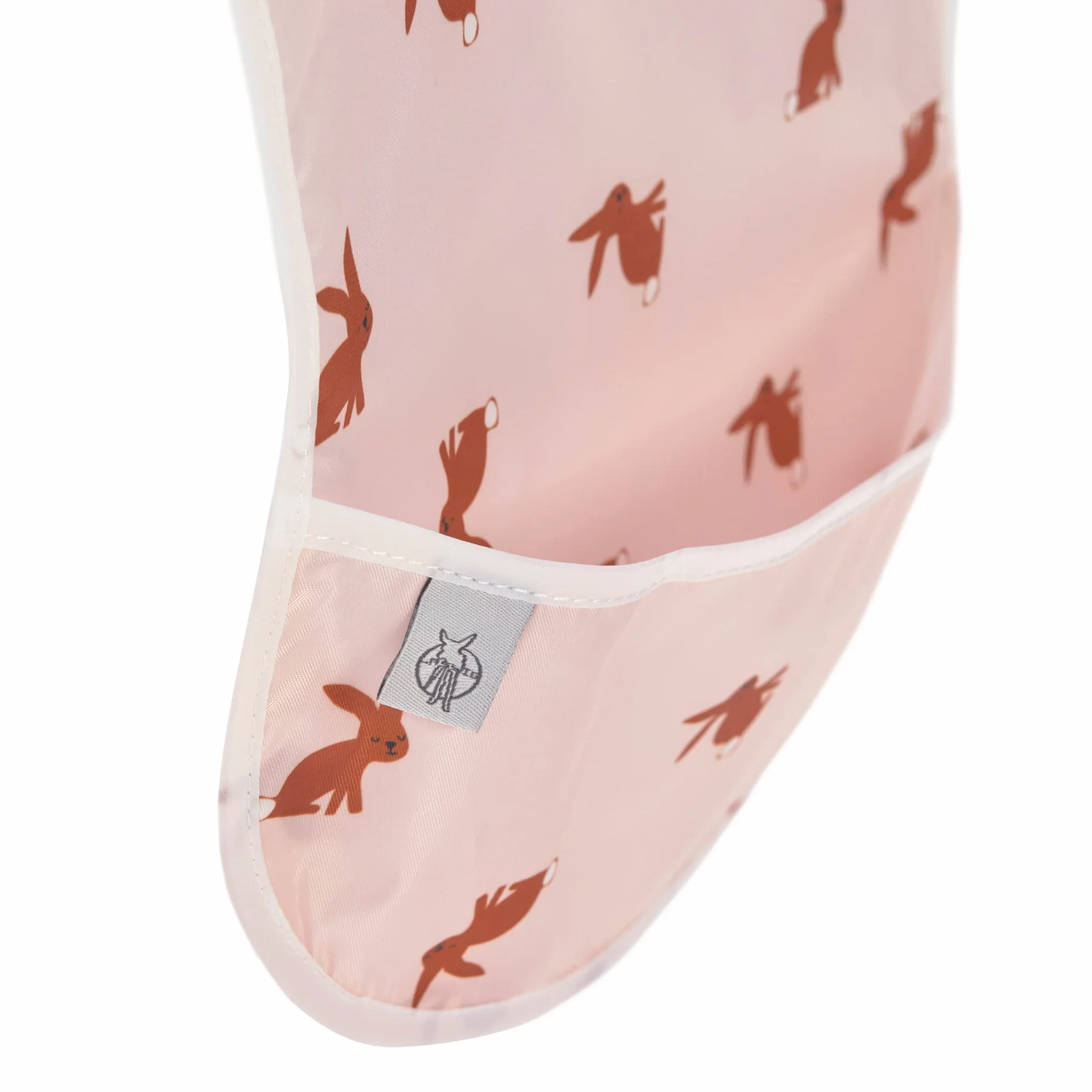 LÄSSIG Set di 2 bavaglini per neonati con chiusura in velcro idrorepellente Little Forest Rabbit