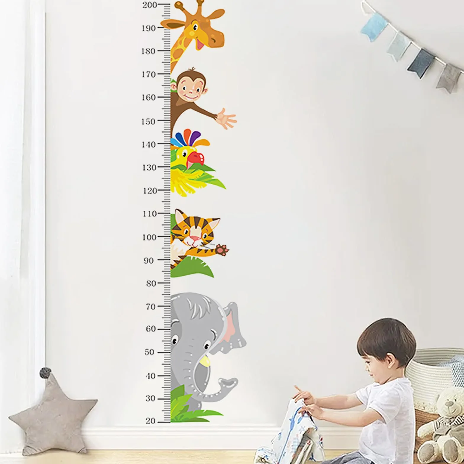 Adesivi Murali Animali 89 x 30 cm Autoadesivo Rimovibile per Camera Bambini