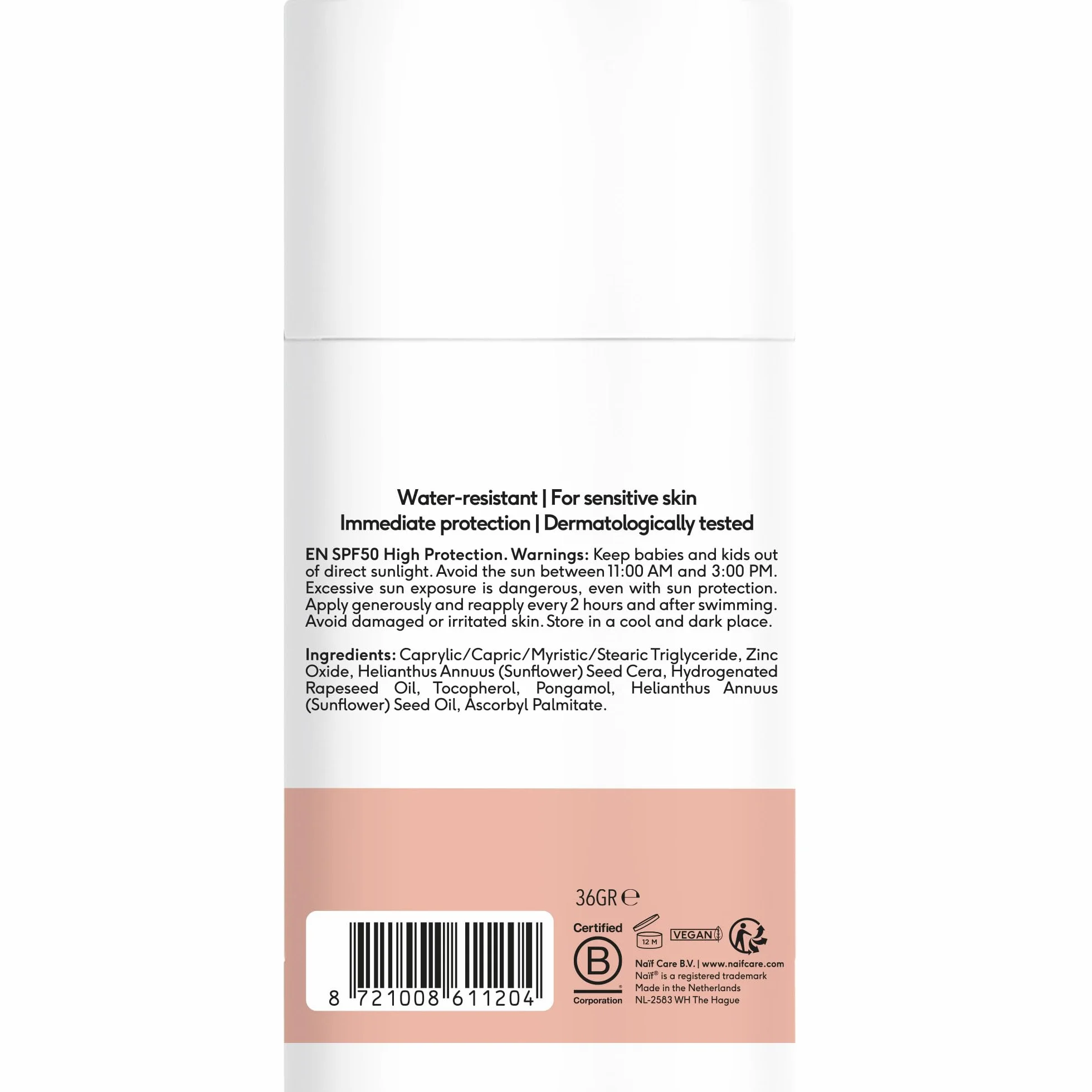 Naïf Stick Solare Minerale SPF 50 36g Protezione UVA UVB Neonati Bambini